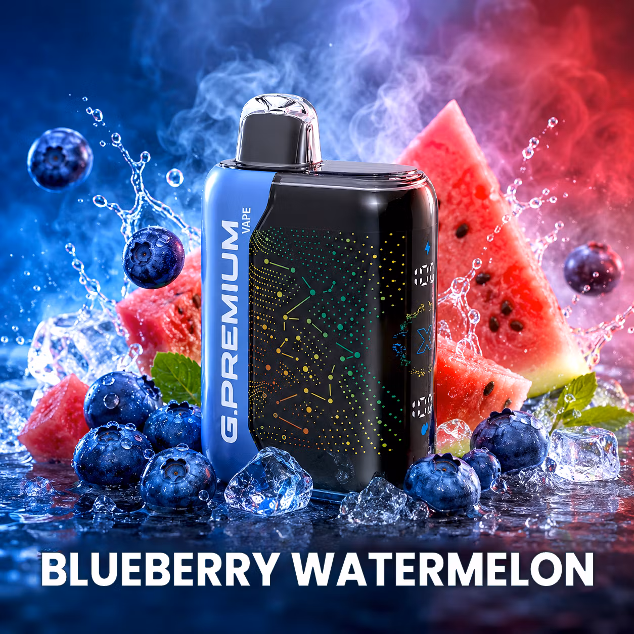 GEEK BAR PREMIUM 60 000 puffów – wariant Blueberry Watermelon; 10 smaków, Dual Mesh, 28 ml, 800 mAh