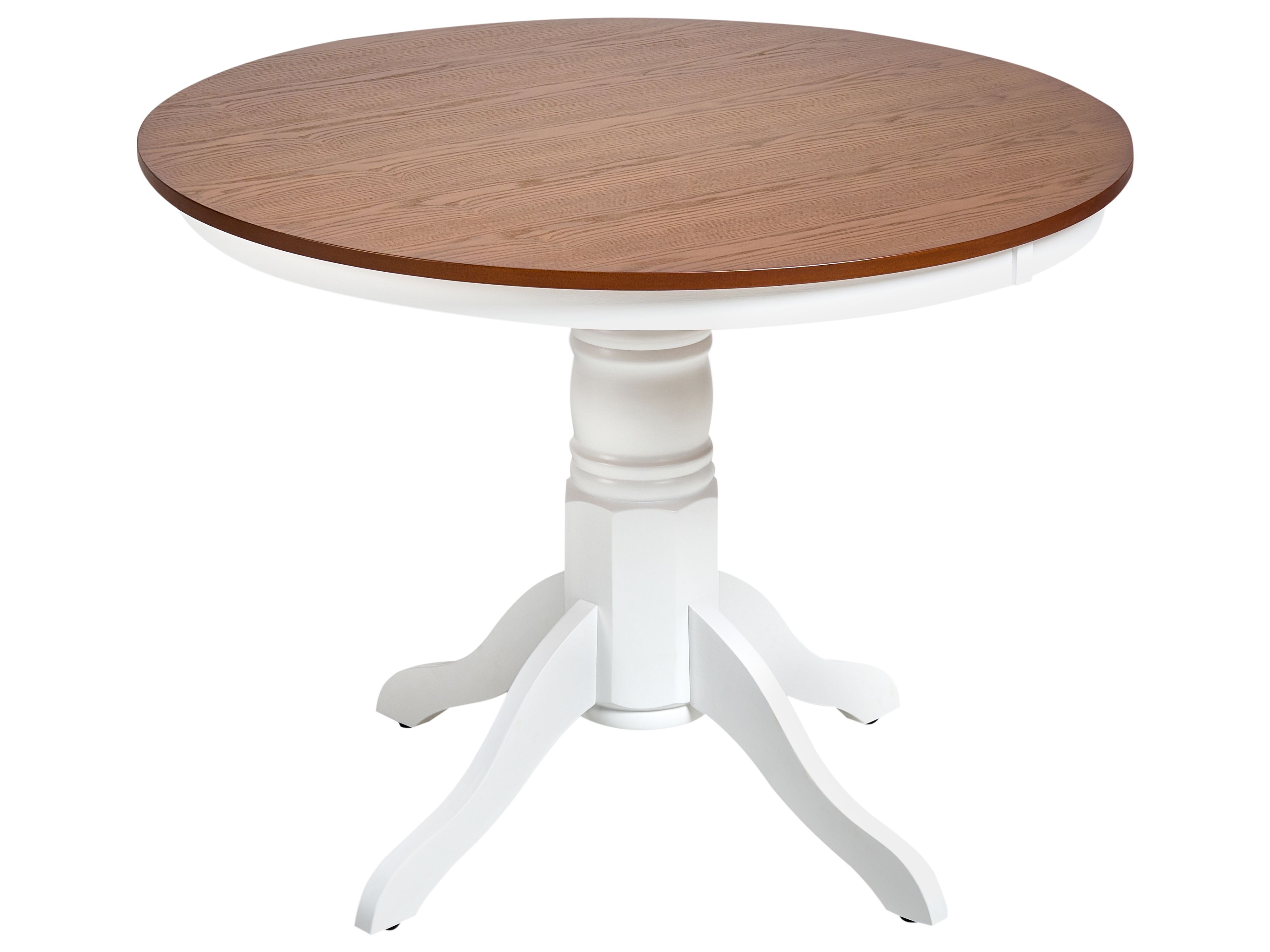 Dining Table AKRON Brown Ash Wood 100 cm 100 cm Wood