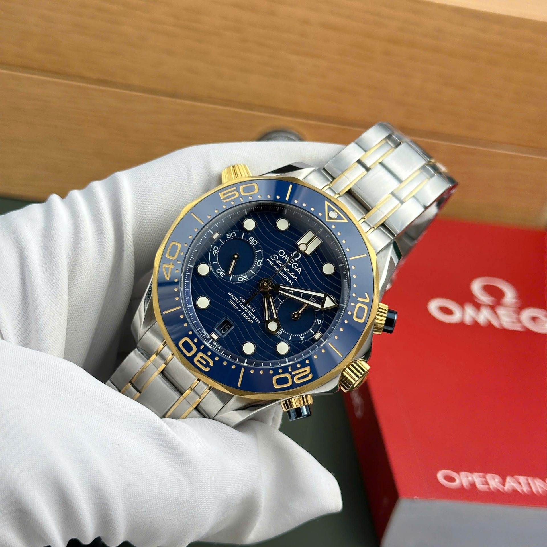 Omega Seamaster Diver 300M Chronograph Replica 11 Watch Dial Blue N1 Factory 44mm - Top club