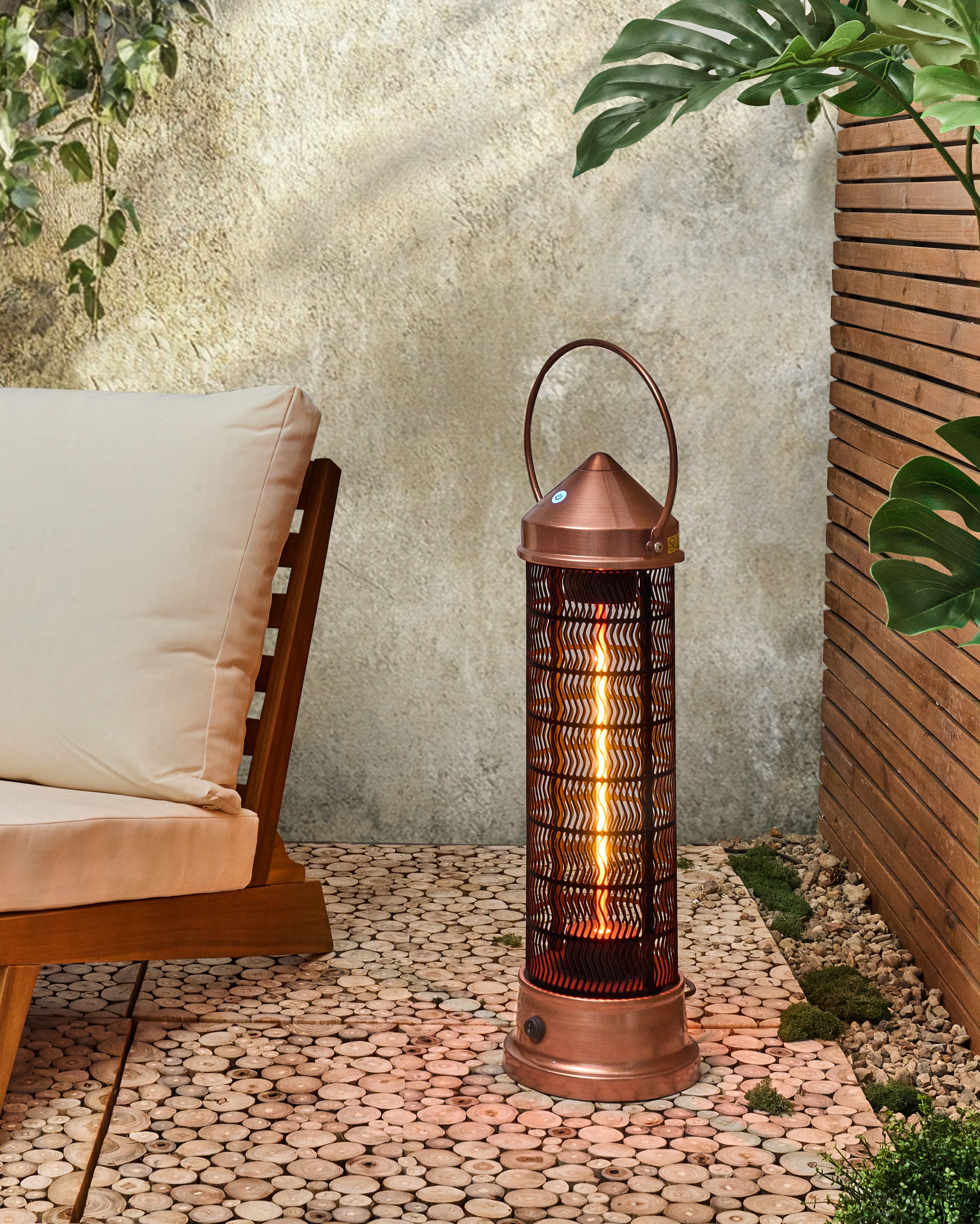 Freestanding Infrared Patio Heater LLAIMA 1800 W Copper