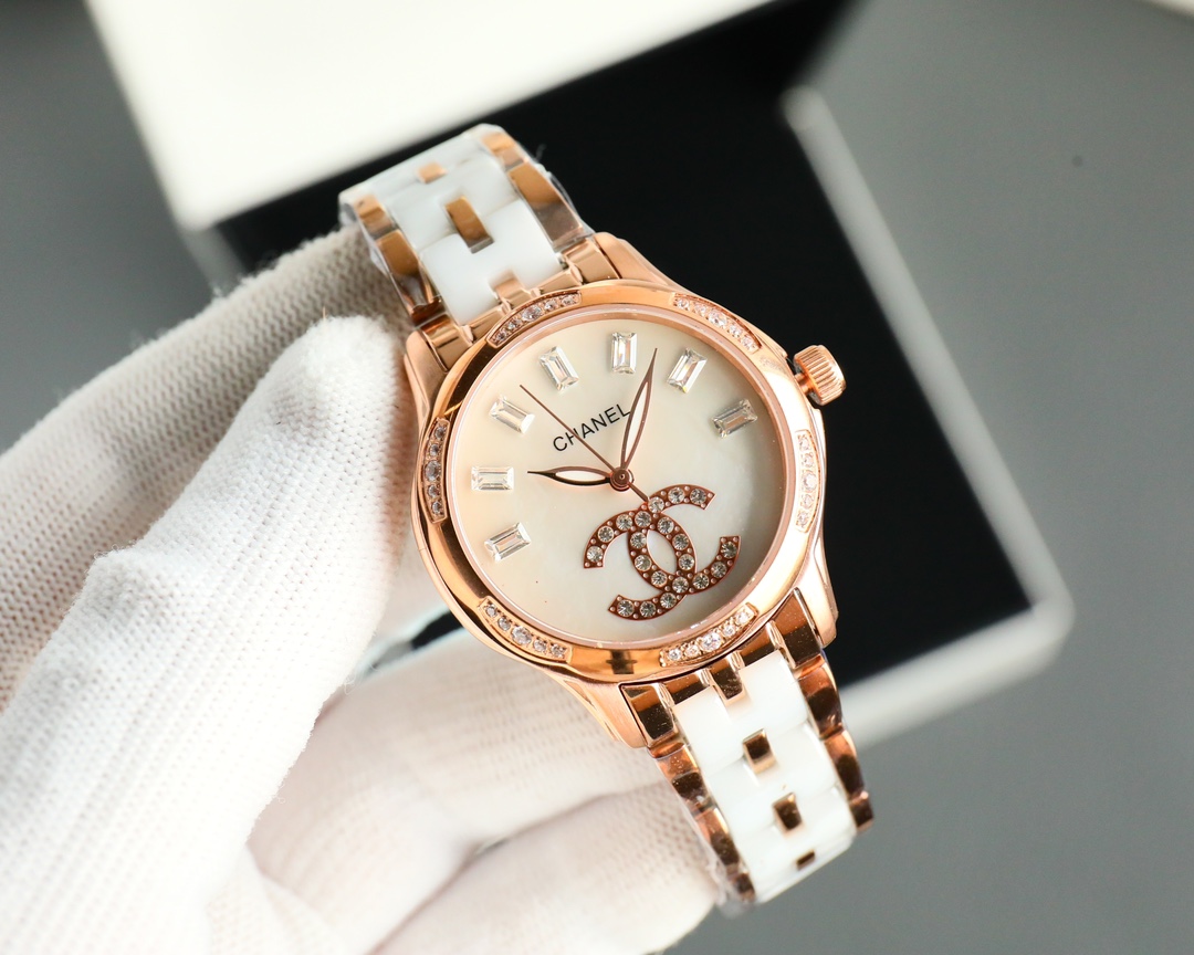CHANEL🌸🌸🌸🌸 Crafted Jewellery Precision Ceramic Bracelet Diameter 35mm - Gold(1:1 replica) - Top club