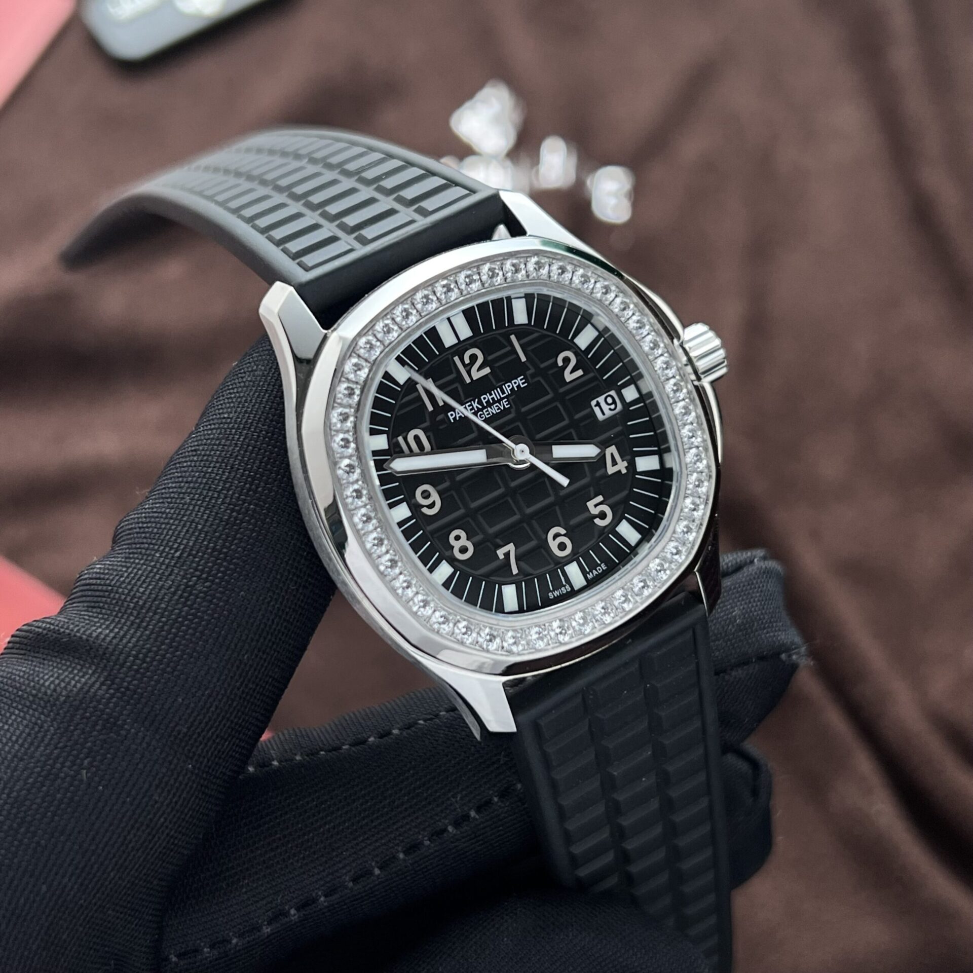 Patek Philippe Clone Watch Aquanaut 5067 Black Dial Rubber Strap PPF Factory 35.6mm - Top club