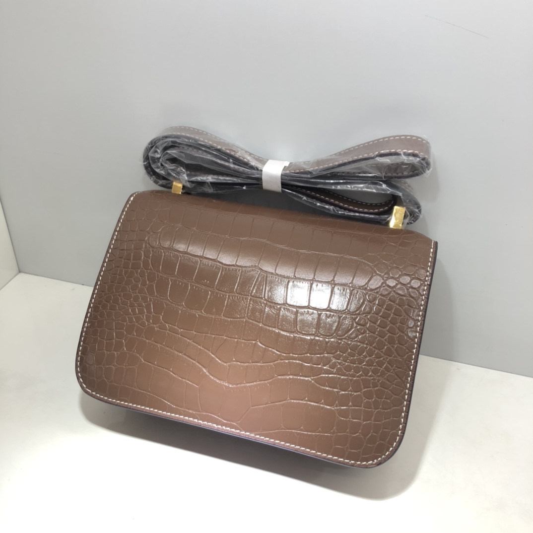 Replica Hermes Constance Crocodile Leather Pattern Cross Body Bag1:1High-quality replica