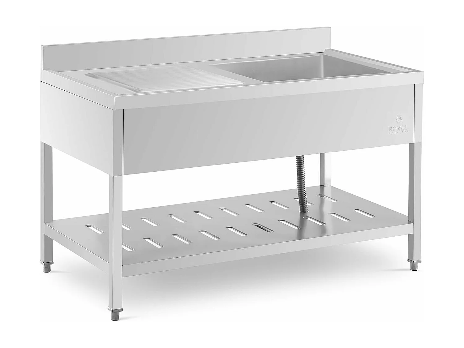 Évier professionnel inox plonge argenté 140 x 70 x 94.5 cm 14_0005013