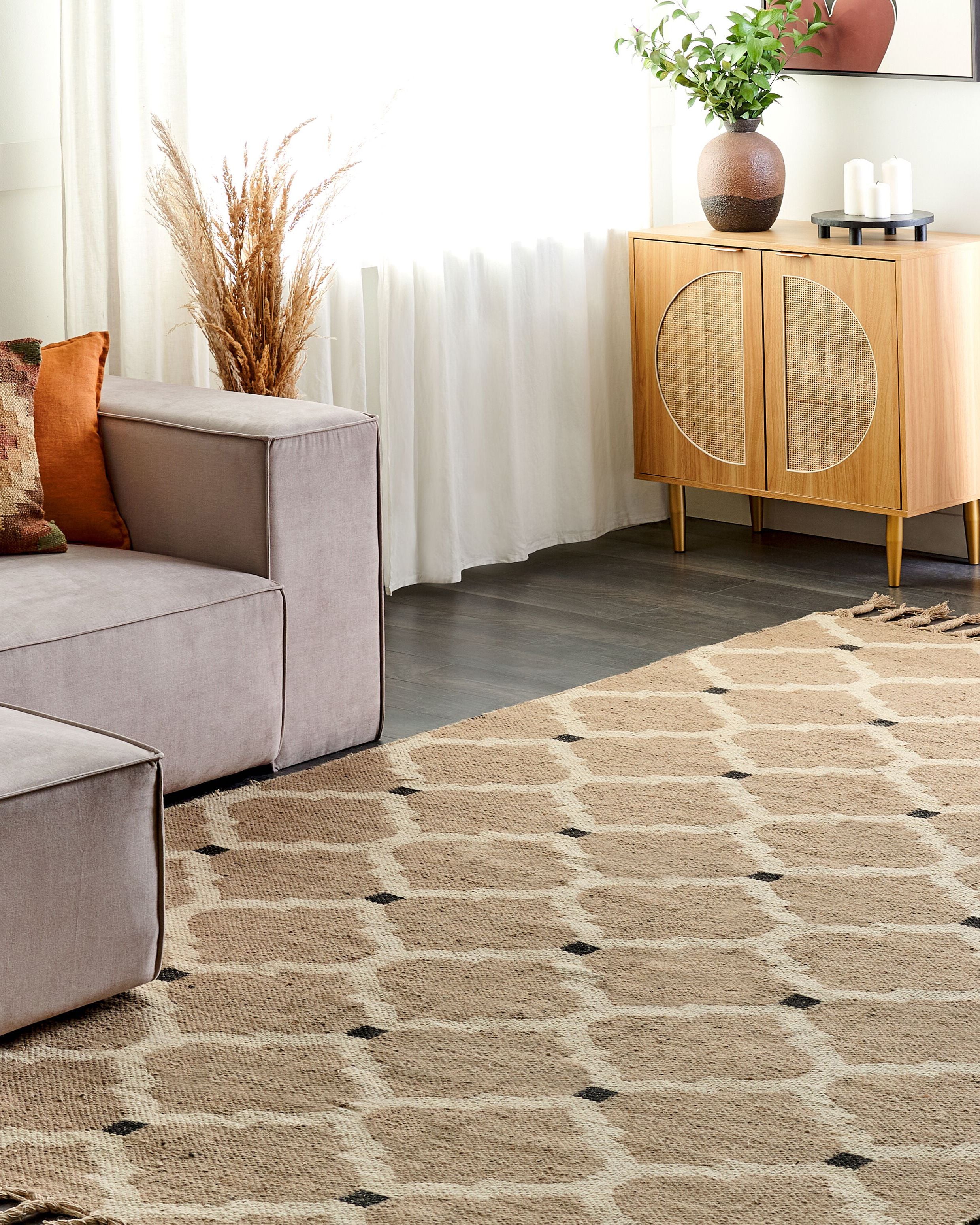 Rug ORENCIK Beige 200 x 300 cm Jute