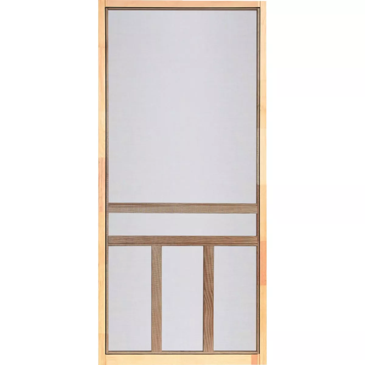 Screen Tight Creekside 30 In. W x 80 In. H x 1 In. Thick Natural Fingerjoint Wood T-Bar Screen Door