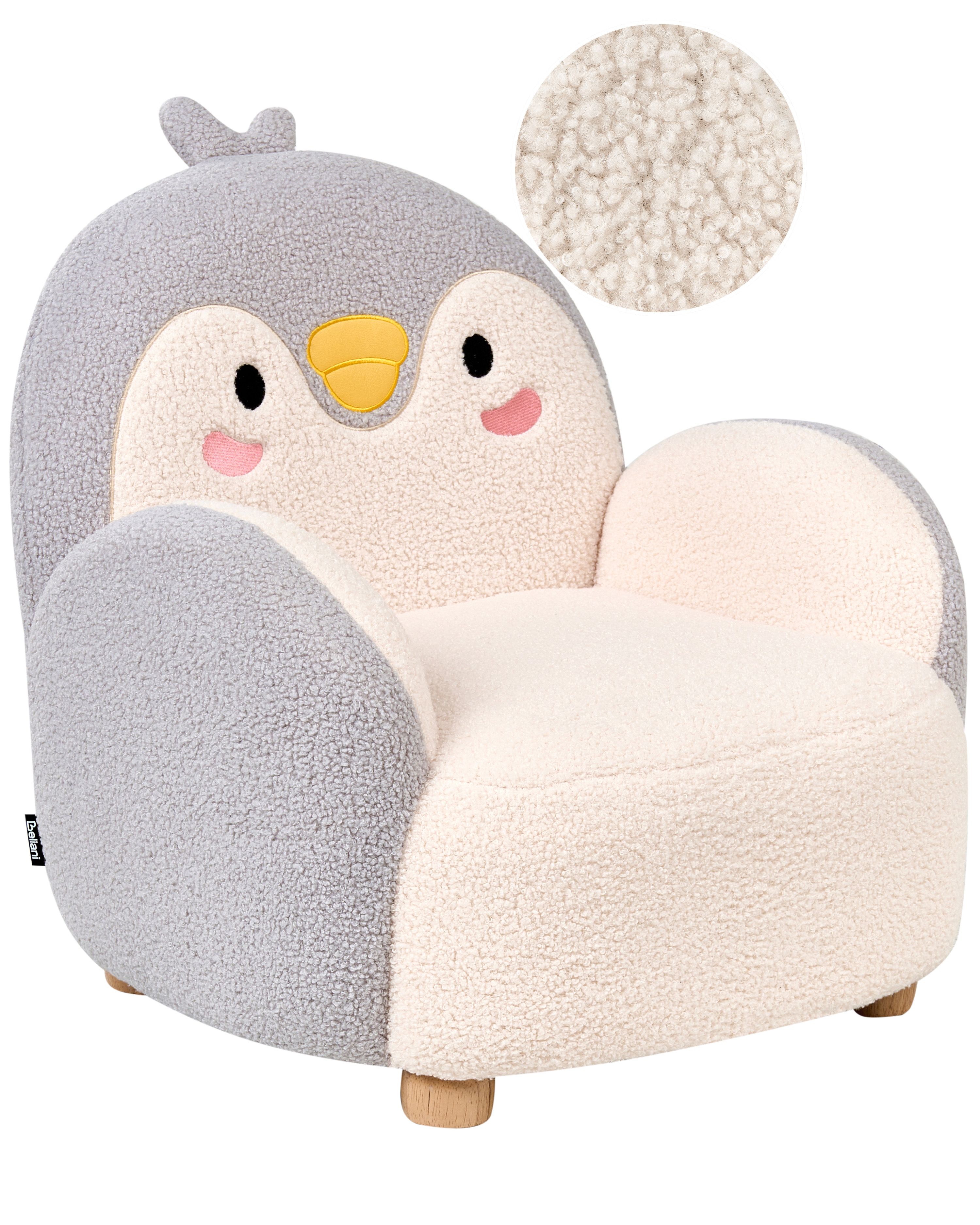 Kids Armchair Penguin FYN Boucle Grey
