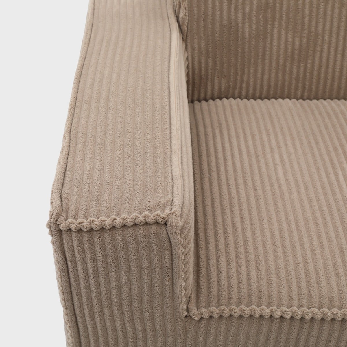 Sofa modułowa LYKKE 2-osobowa ciemnoszara piankowa sztruksowa 190x88x73 cm