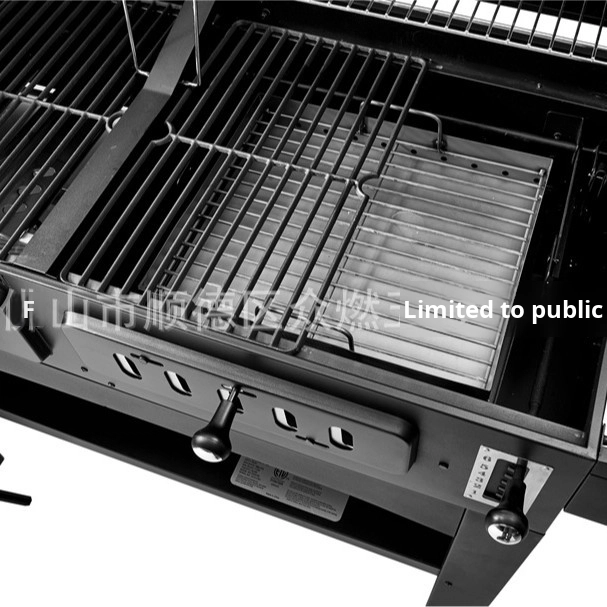 Cross-Border Outdoor Charcoal Gas Barbecue Grill Dual-Purpose Household Large Smokeless Grill Hotel Villa Courtyard Combo