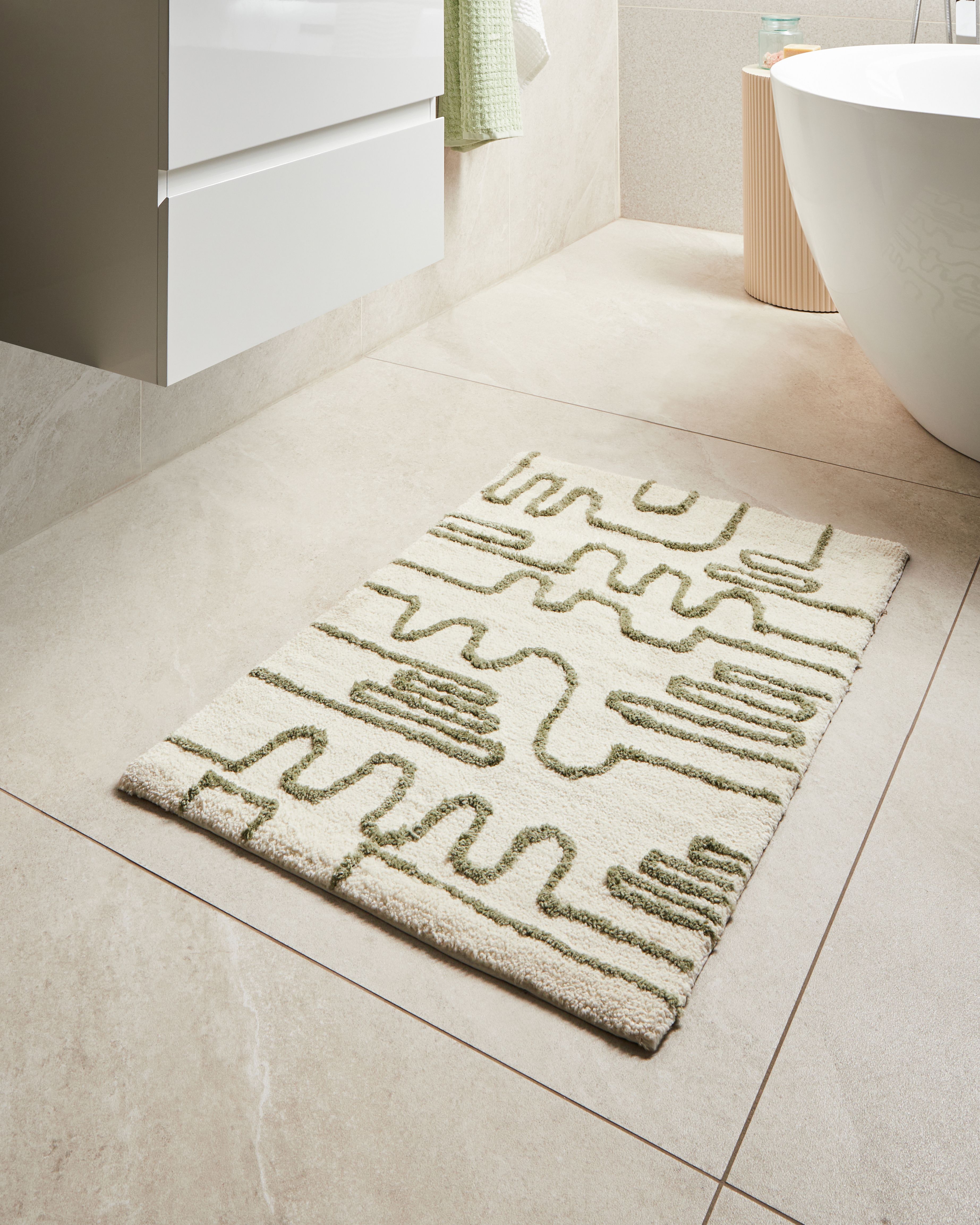 Bath Mat DAHARL Beige 60 x 90 cm