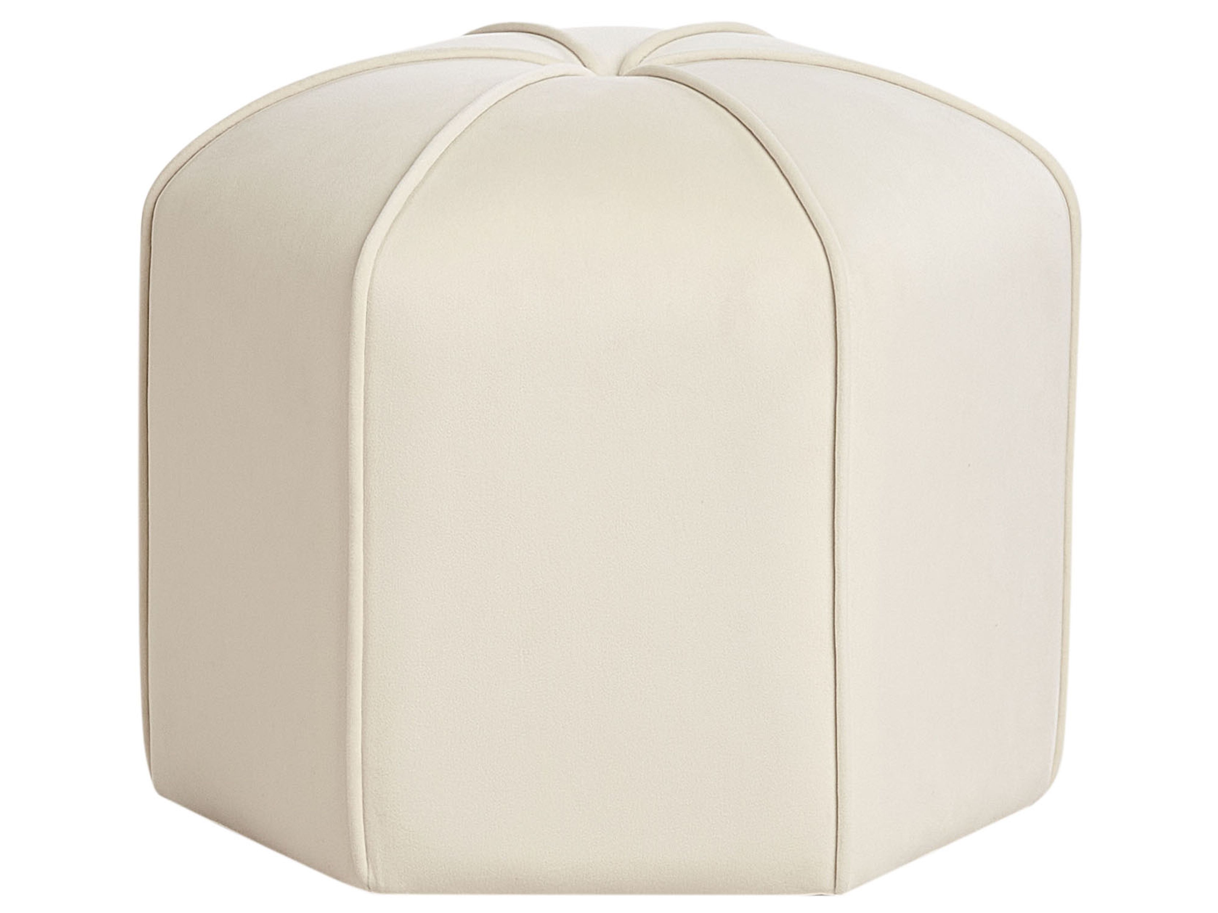 Pouffe WISHEK Velvet Light Beige