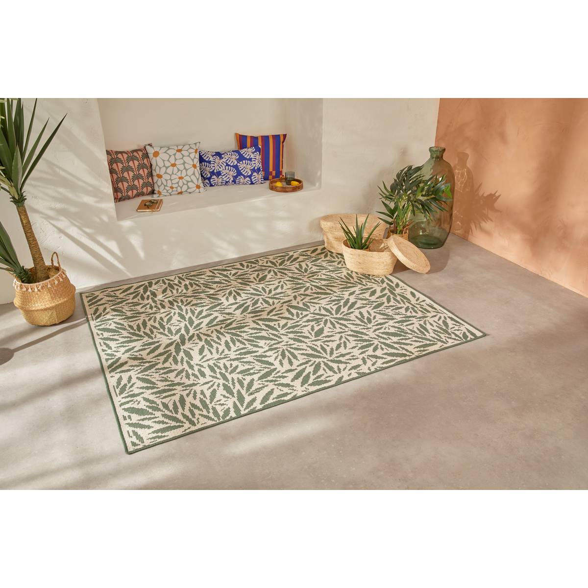 Outdoor rug "Ilanga" Green, 100x150 cm