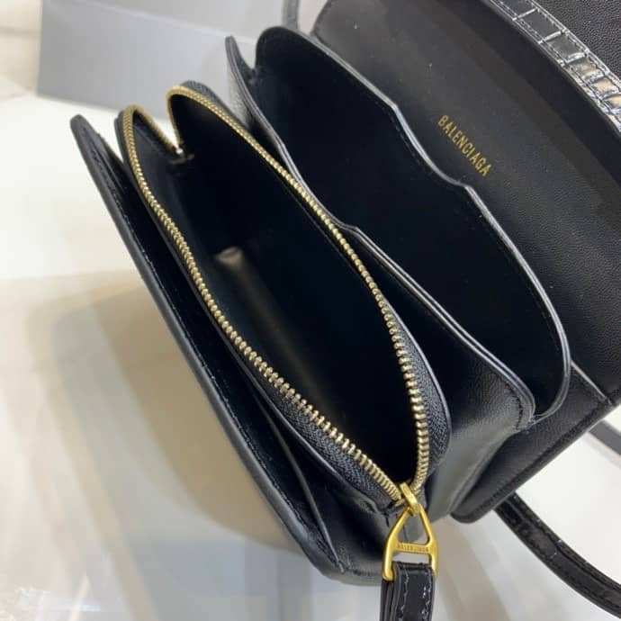 Balenciaga Crocodile Embossed Box Replica Shoulder Bag - Replicaclubs