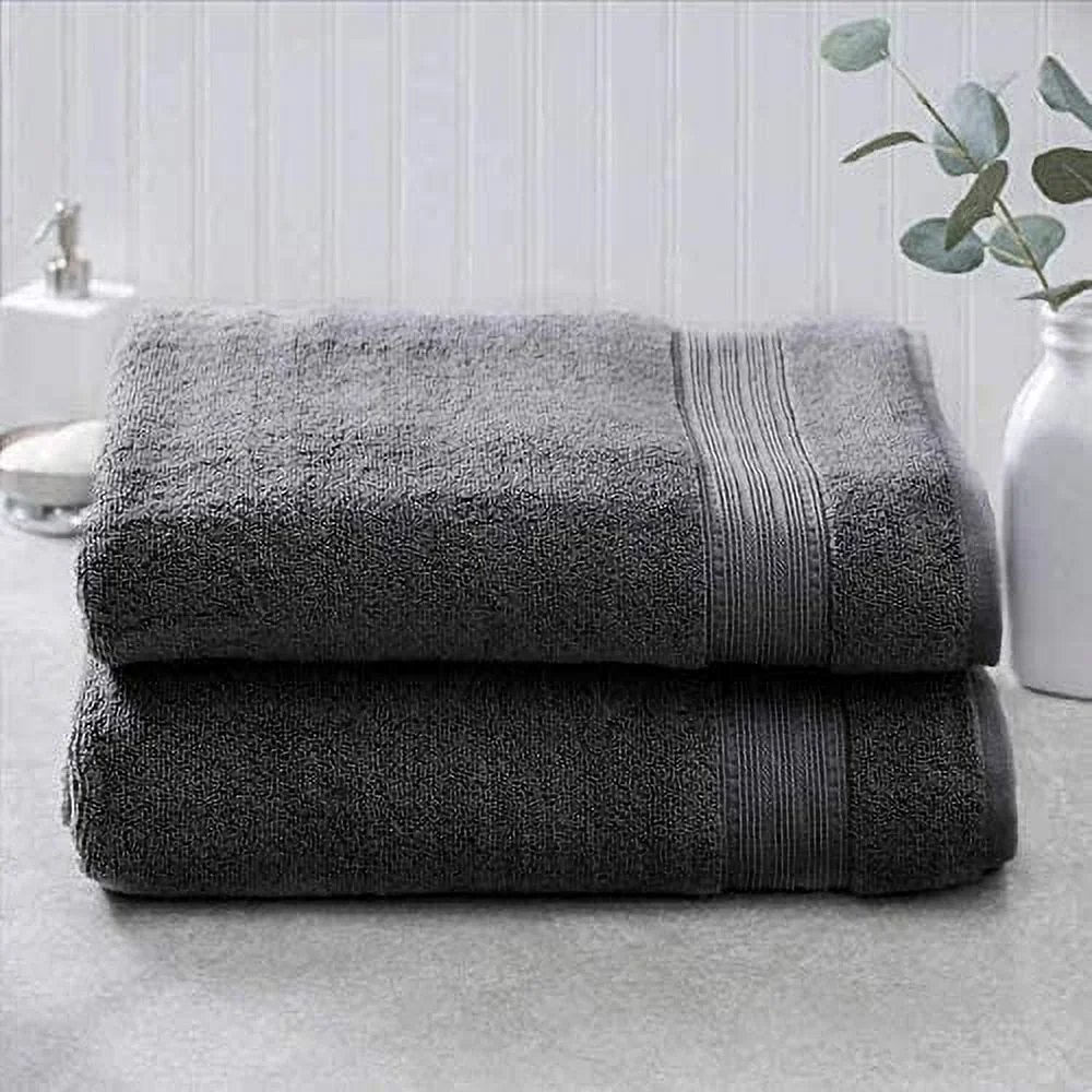 Charisma Luxury Bath Sheet, Hand Towel & Washcloth Set - 6 Pieces (Dark Grey)