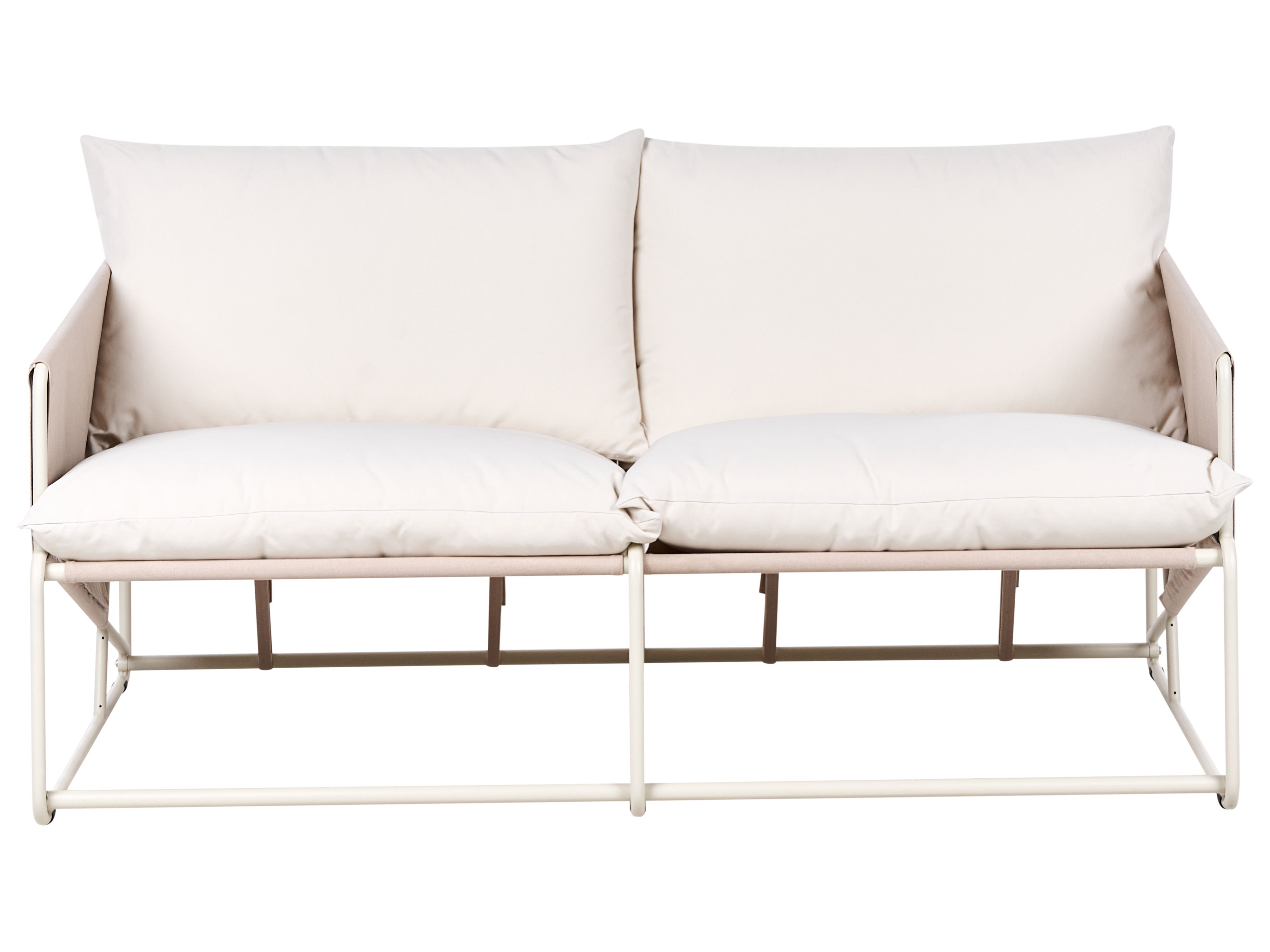 Garden Sofa 2 Seater PONTE Metal Light Beige