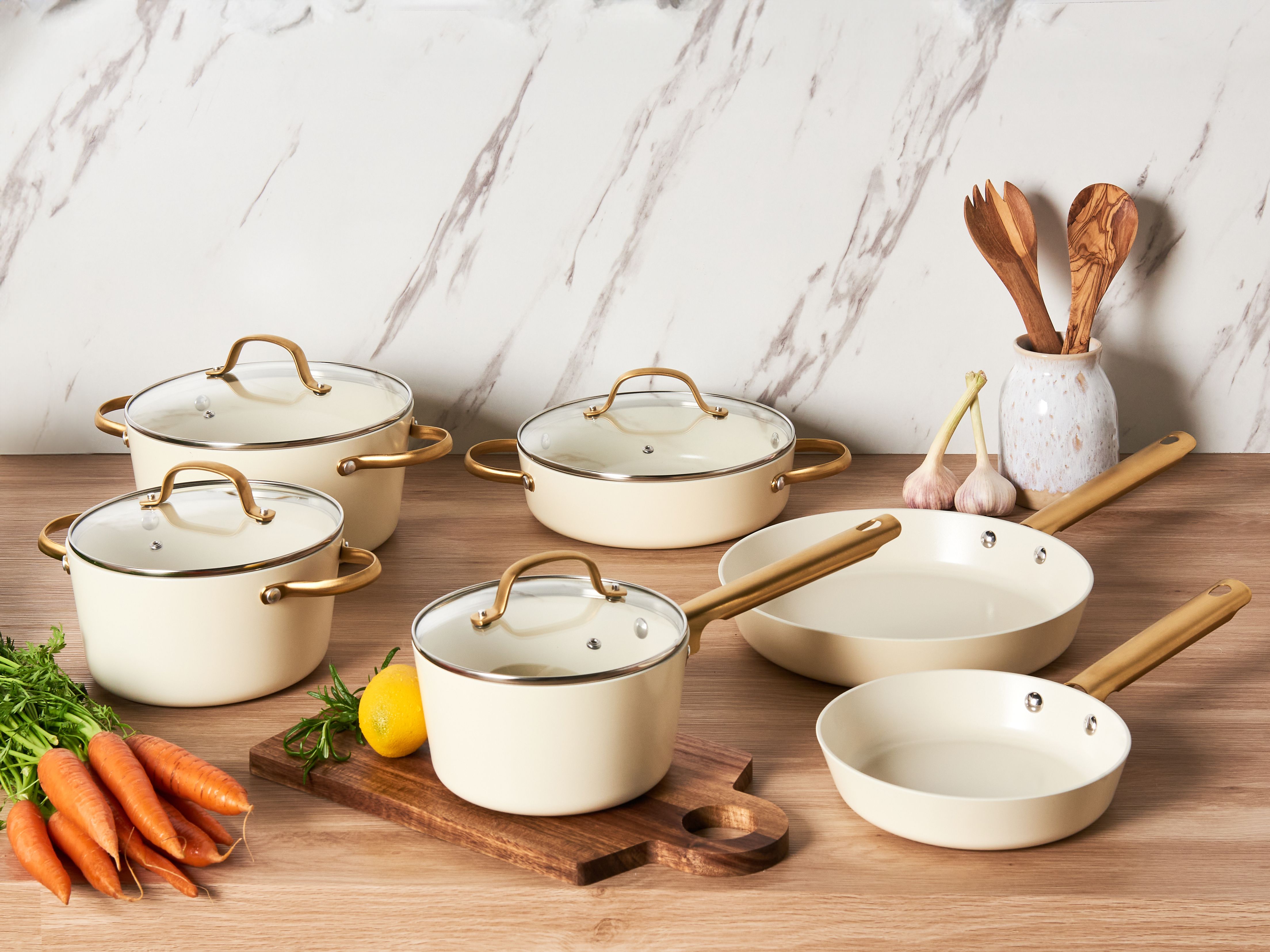 10 Piece Cookware Set ELITE PRO Off-White