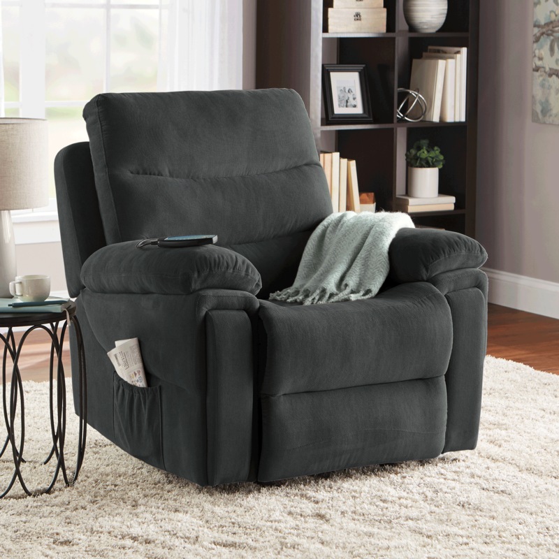 Rocking Recliner with Massage and Heat - MIDNIGHT VELVET CATALOG