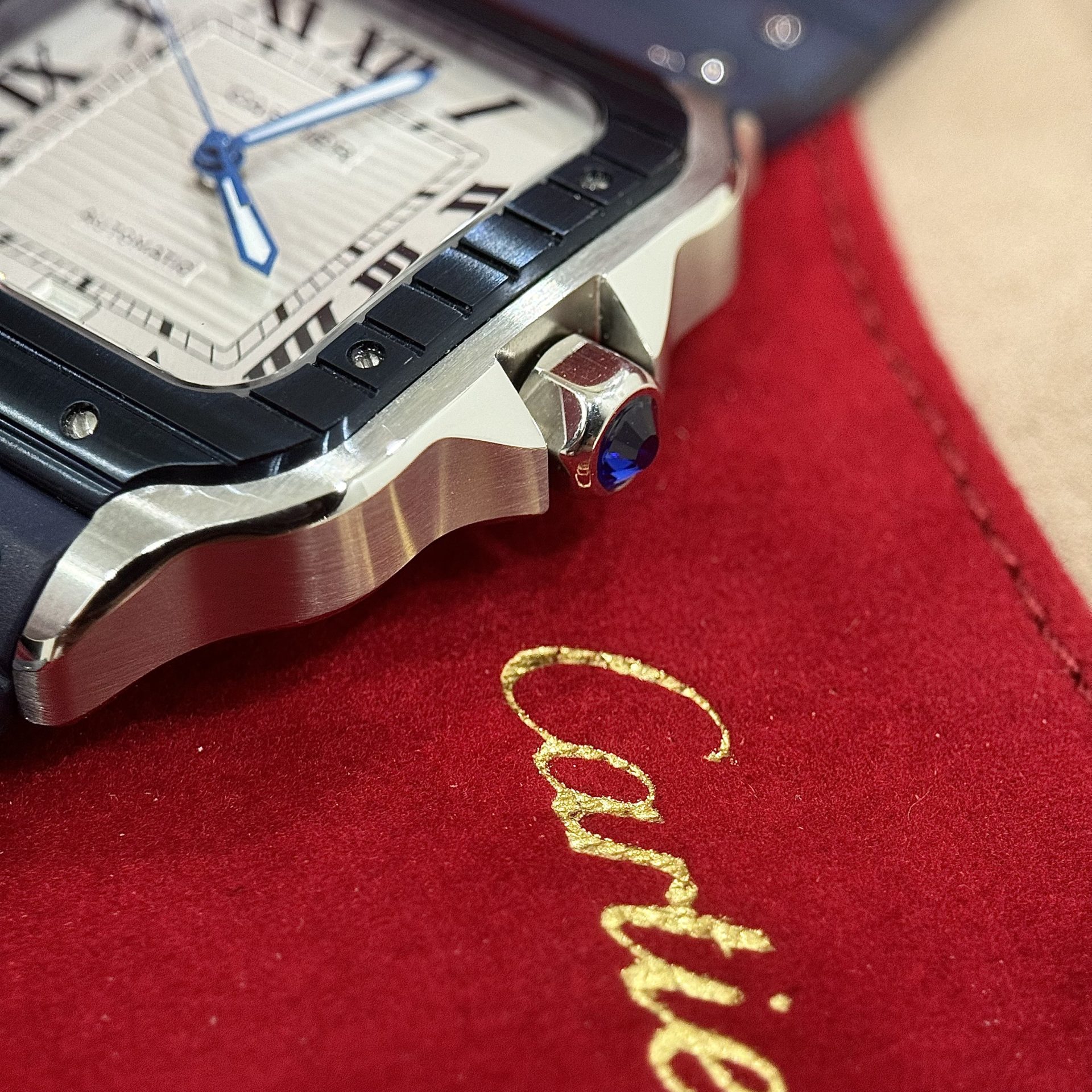 Cartier Replica Watch Santos White Dial Rubber Strap BV Factory 39.8mm - Top club