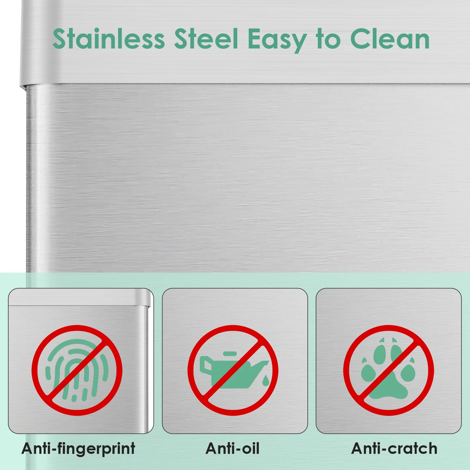 LAZY BUDDY 60 Liter / 16 Gallon Stainless Steel Motion Sensor Trash Can for Kitchen, Bathroom, Rectangular - Image 14
