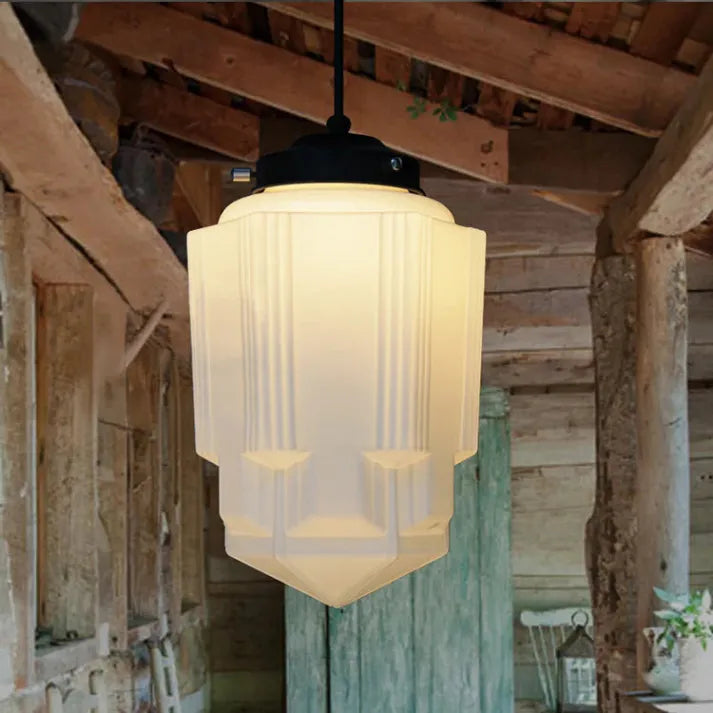 TimelessGlow – Geometrische Hanglamp in Mat Glas