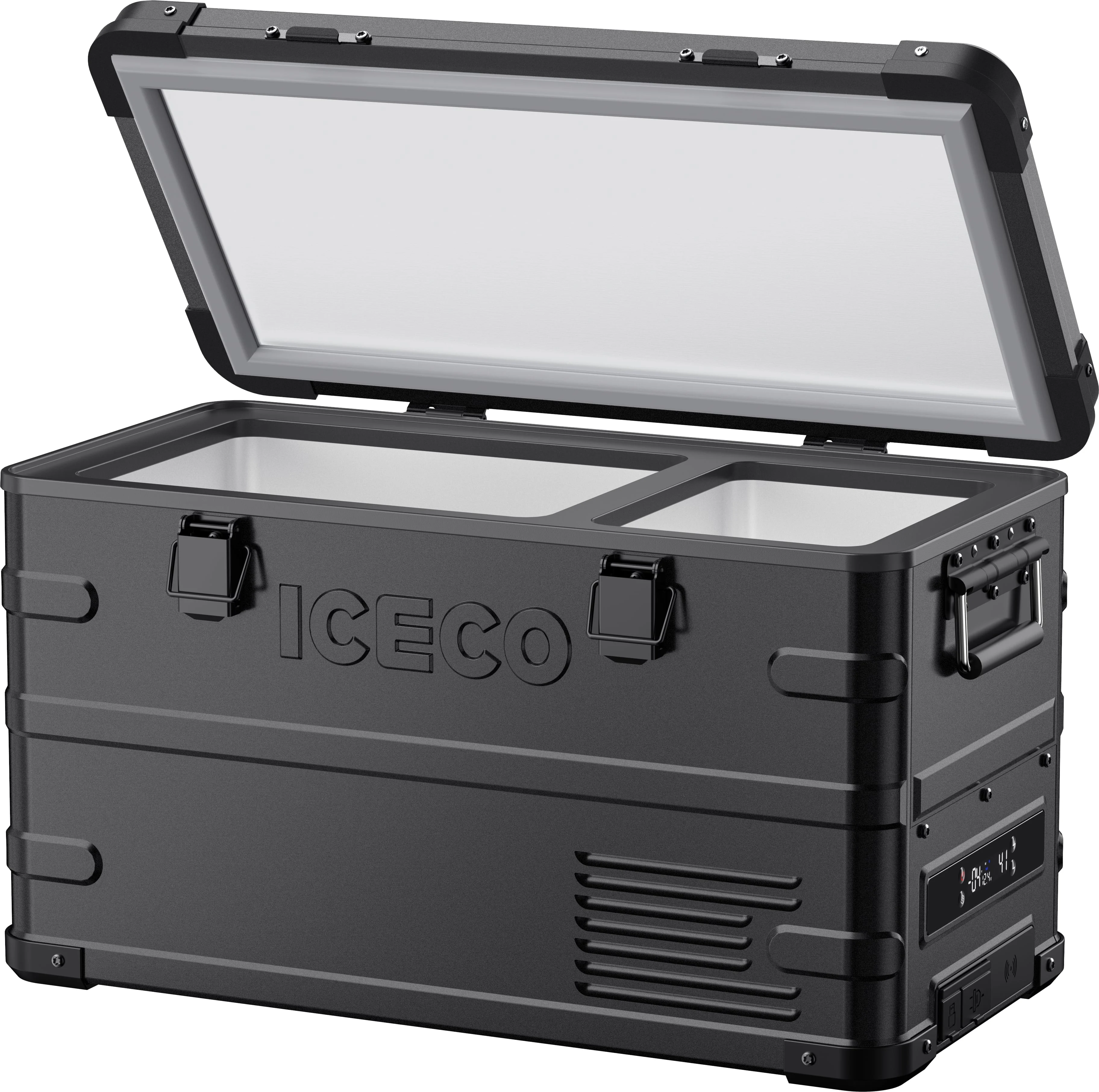 APL35 Aluminum Dual Zone 37QT Portable Cooler Black