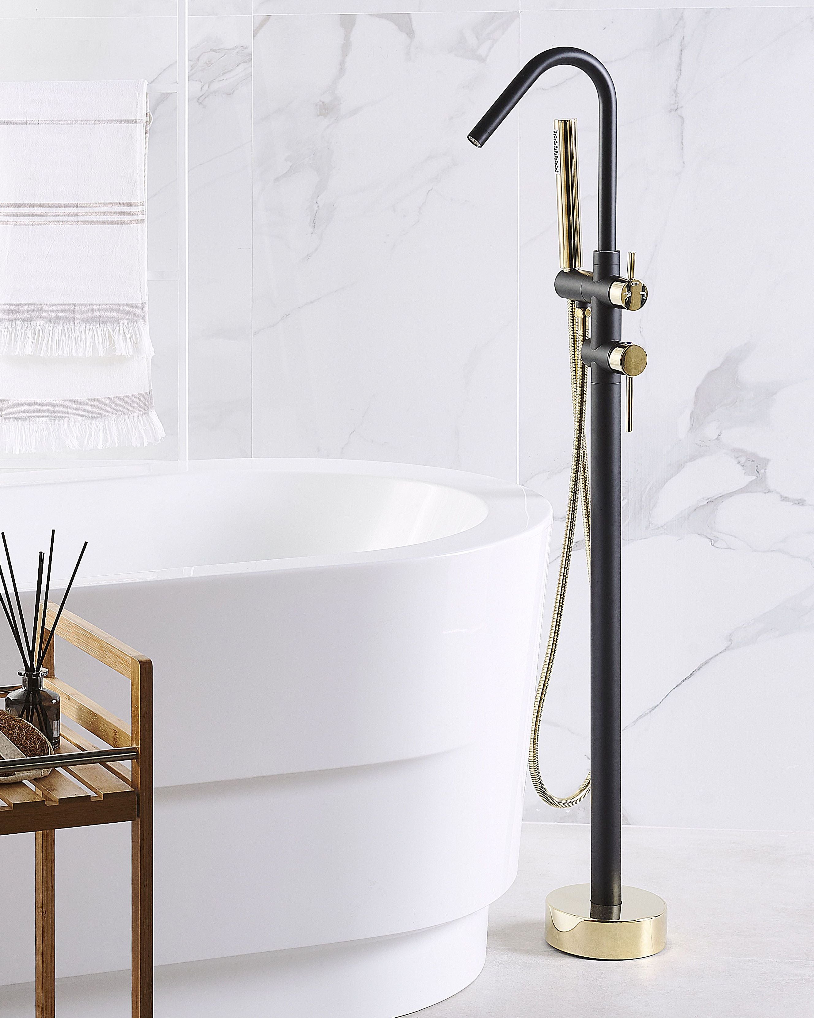 Freestanding Bathtub Faucet VICTORIA Black/ Gold