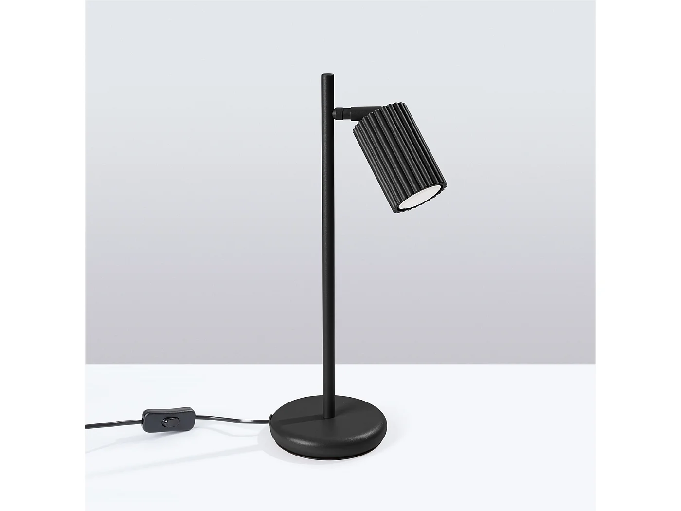 Lampe de bureau Gloow minimaliste en aluminium - 1 sources lumineuses 3000K - L.14,5 x H.43 cm - noir