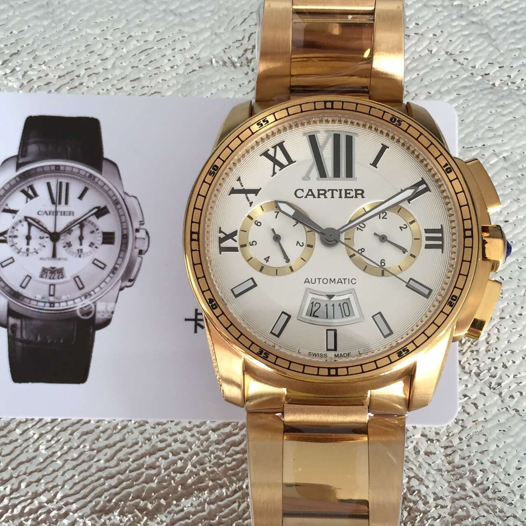 Cartier Calibre Chronograph Men's Watch(1:1 replica) - Top club