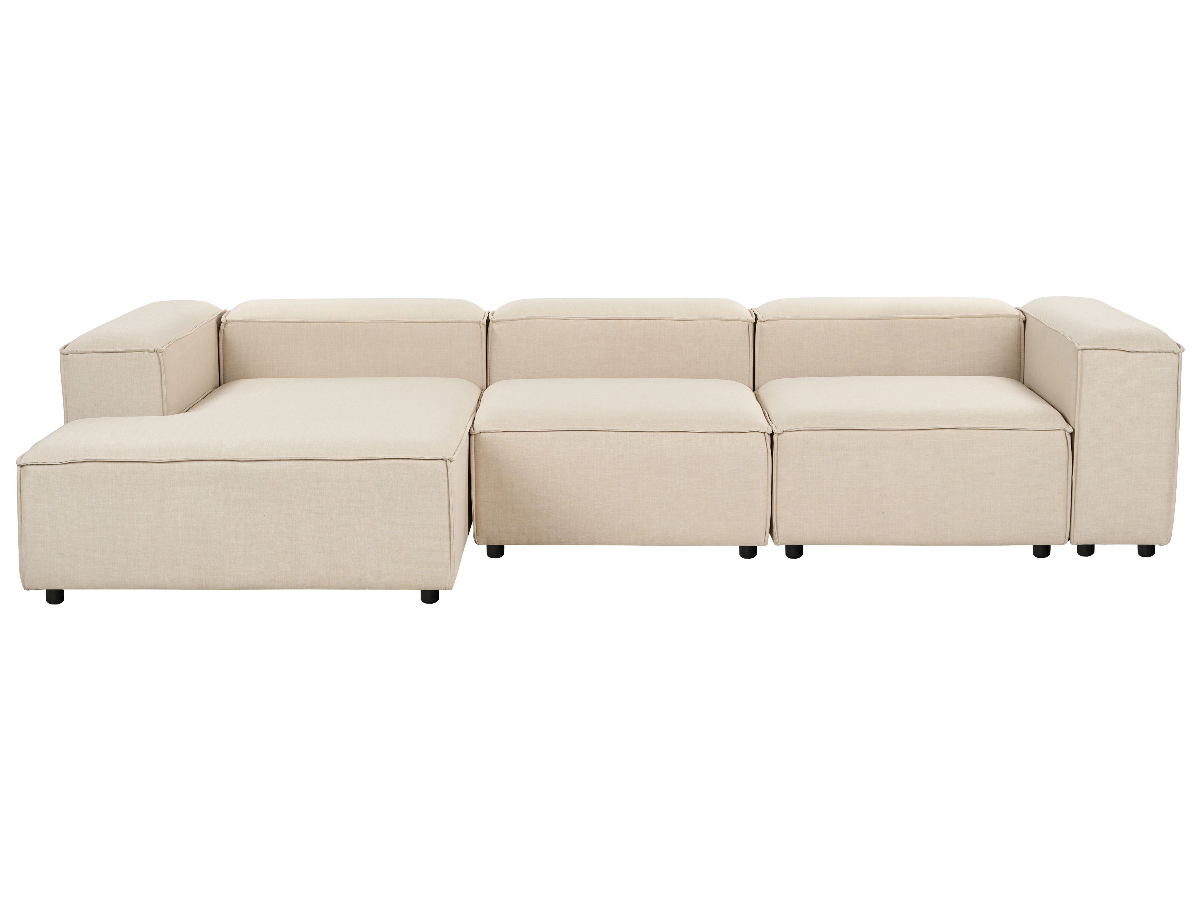 Modular Corner Sofa 4 Seater ARDAL Fabric Beige Right Hand