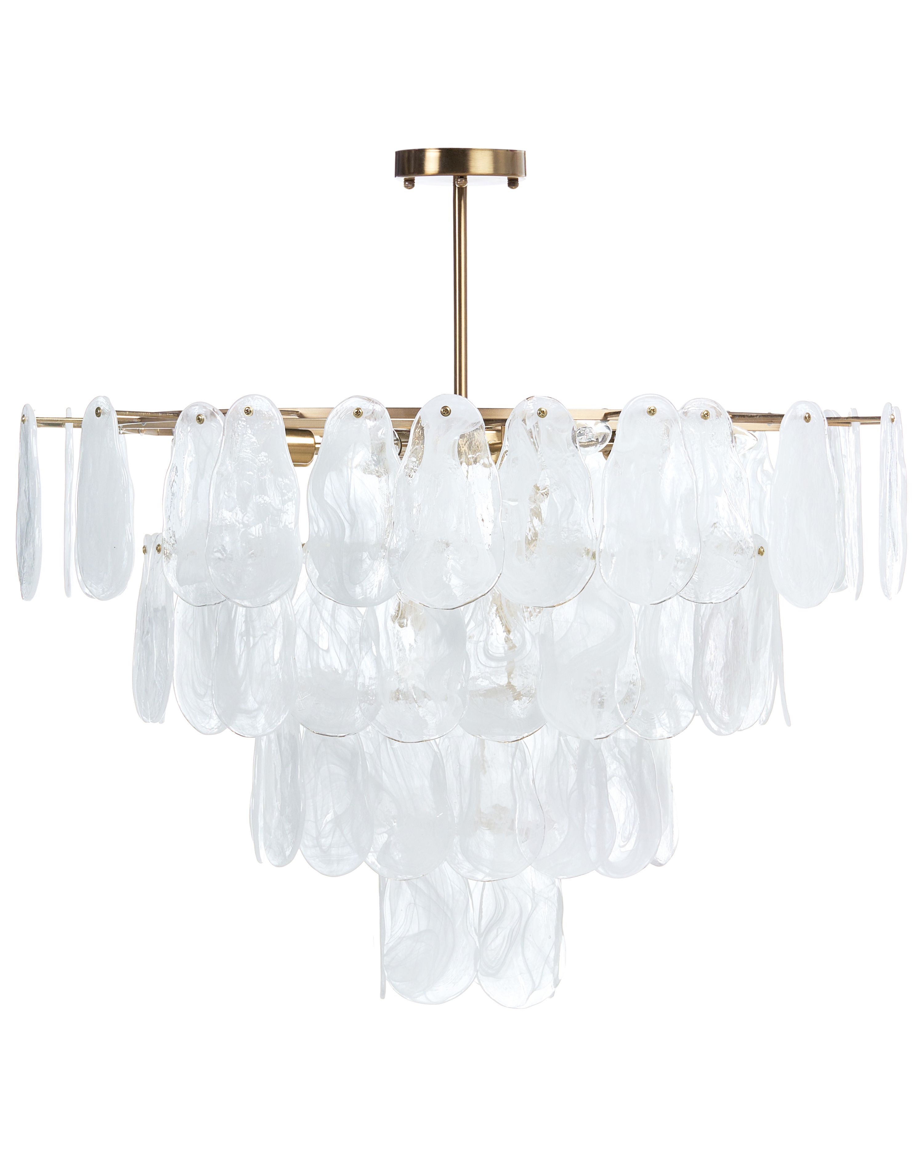 Chandelier OSMORE Glass Brass