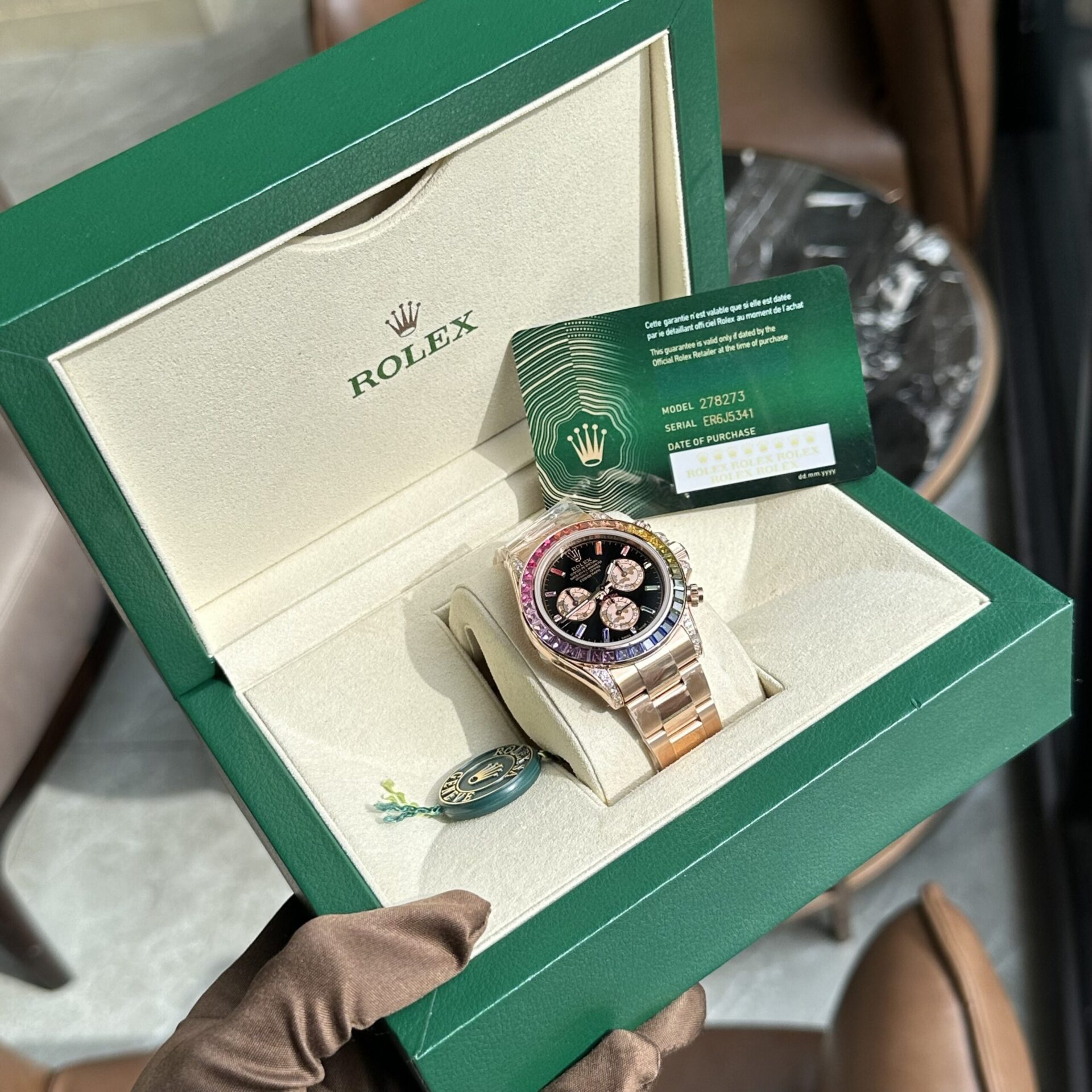 Rolex Fake Watch Daytona Rainbow Black Dial TW Factory 40mm - Elite Watch Atelier