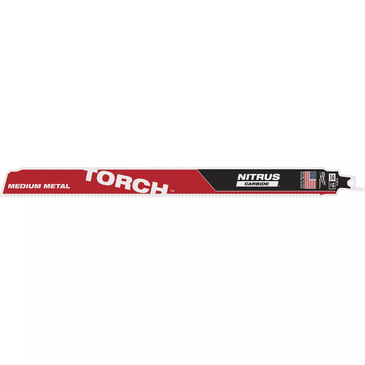 Milwaukee TORCH 12 In. 10 TPI NITRUS Carbide Medium Metal Reciprocating Saw Blade
