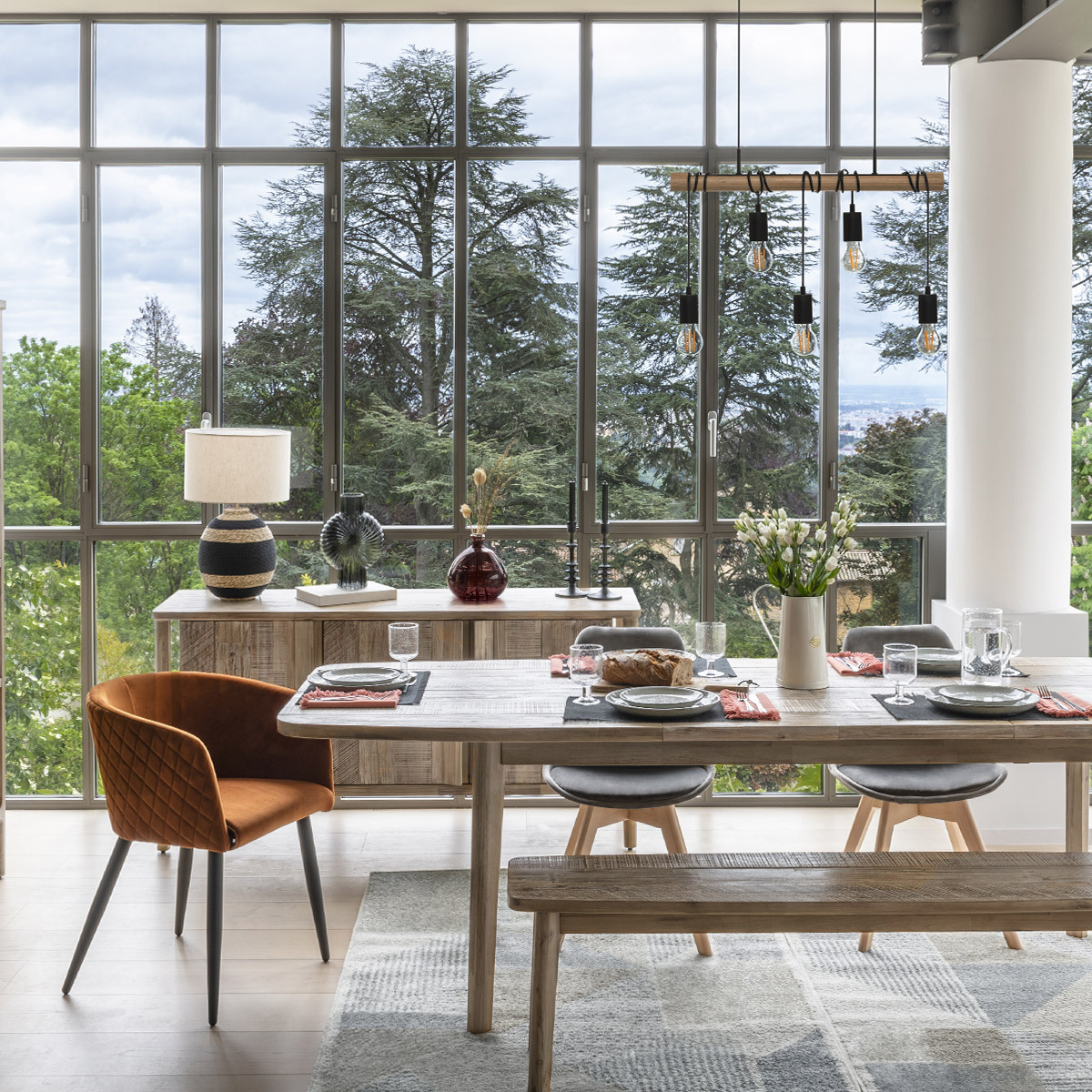 Bench "Banila" Acacia, 150x37 cm