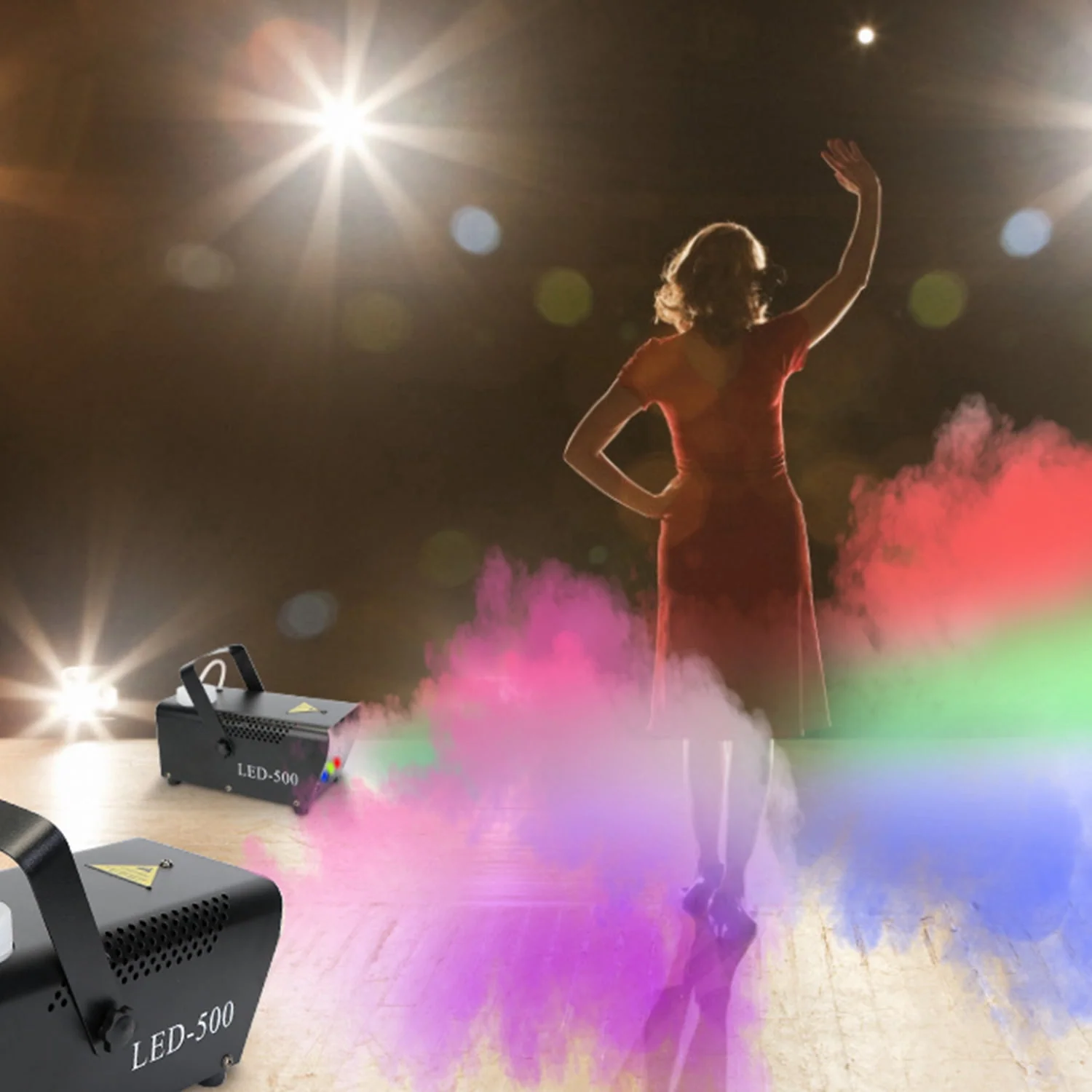 400W Fog Machine RGB LED Party Club DJ Fogger Rapid Heating Remote Control Wedding Stage Smoke Machine - Image 8 400W Fog Machine RGB LED Party Club DJ Fogger Rapid Heating Remote Control Wedding Stage Smoke Machine - Image 8