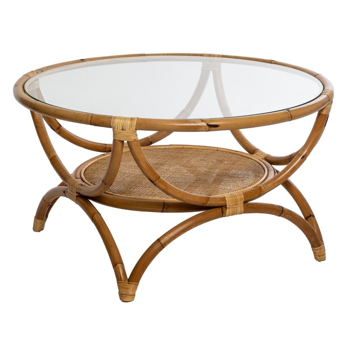 Coffee table "Farah" Rattan, D.90 cm