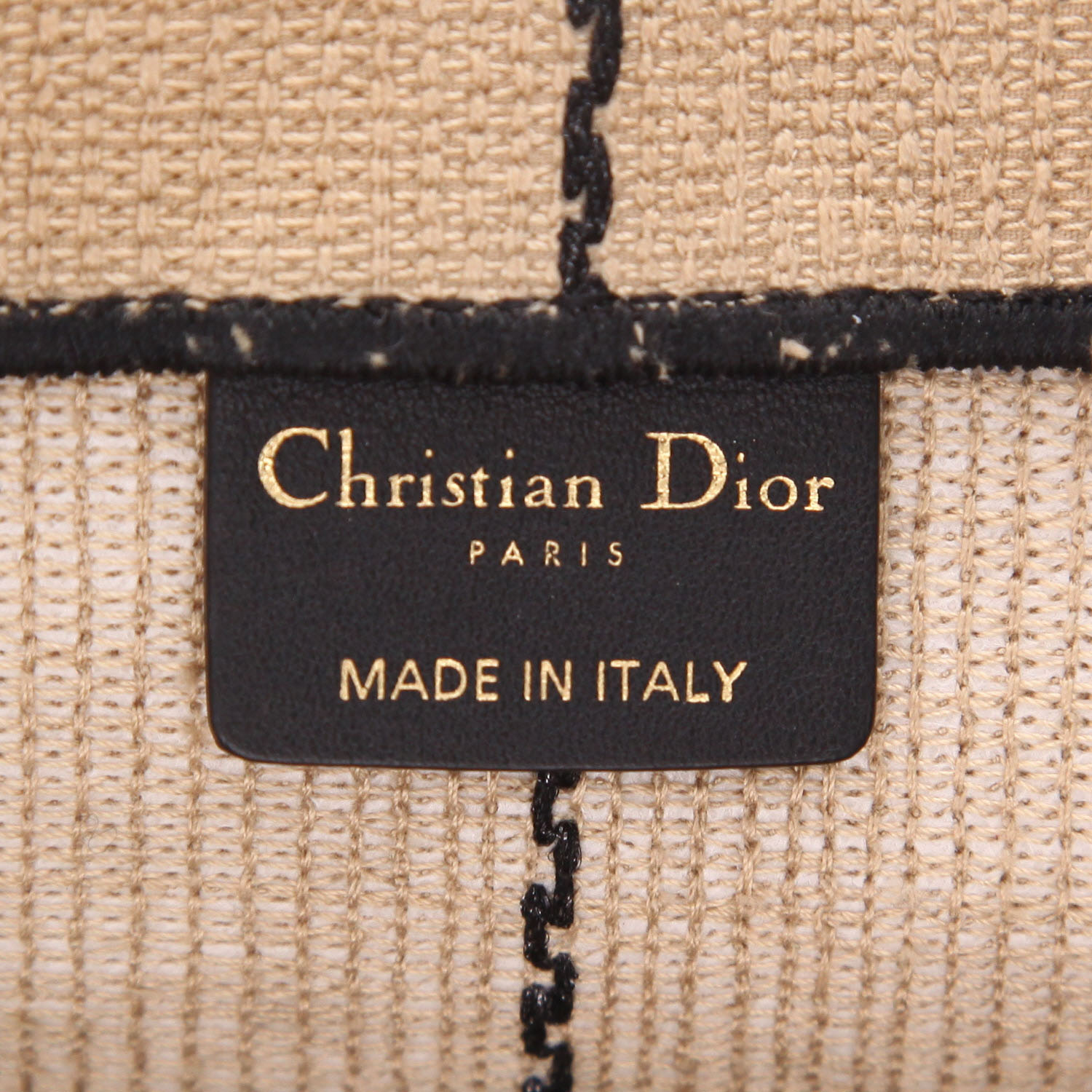 Dior Book Tote shopping bag in black and beige canvas1:1High-quality replica