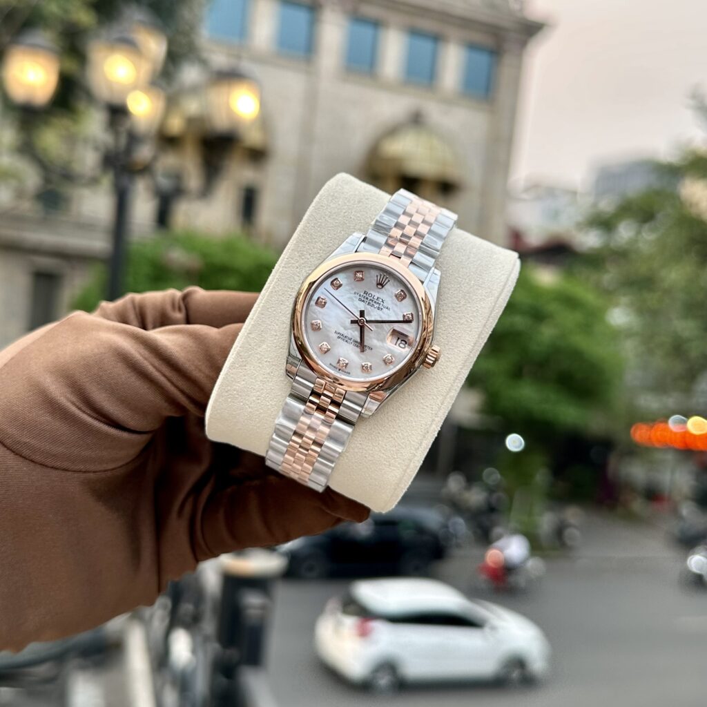 Rolex Fake Watch DateJust Demi Rose Gold Mother Of Pearl Dial 31mm - Elite Watch Atelier