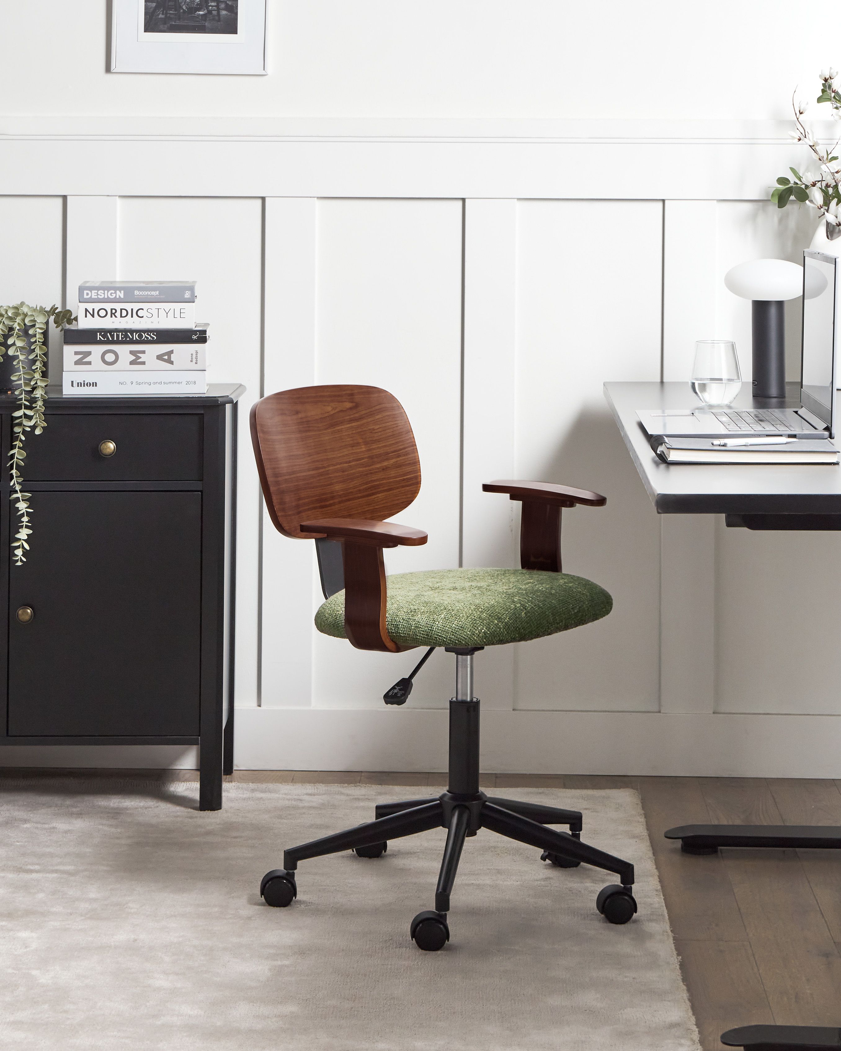 Desk Chair GUNNISON Fabric Green