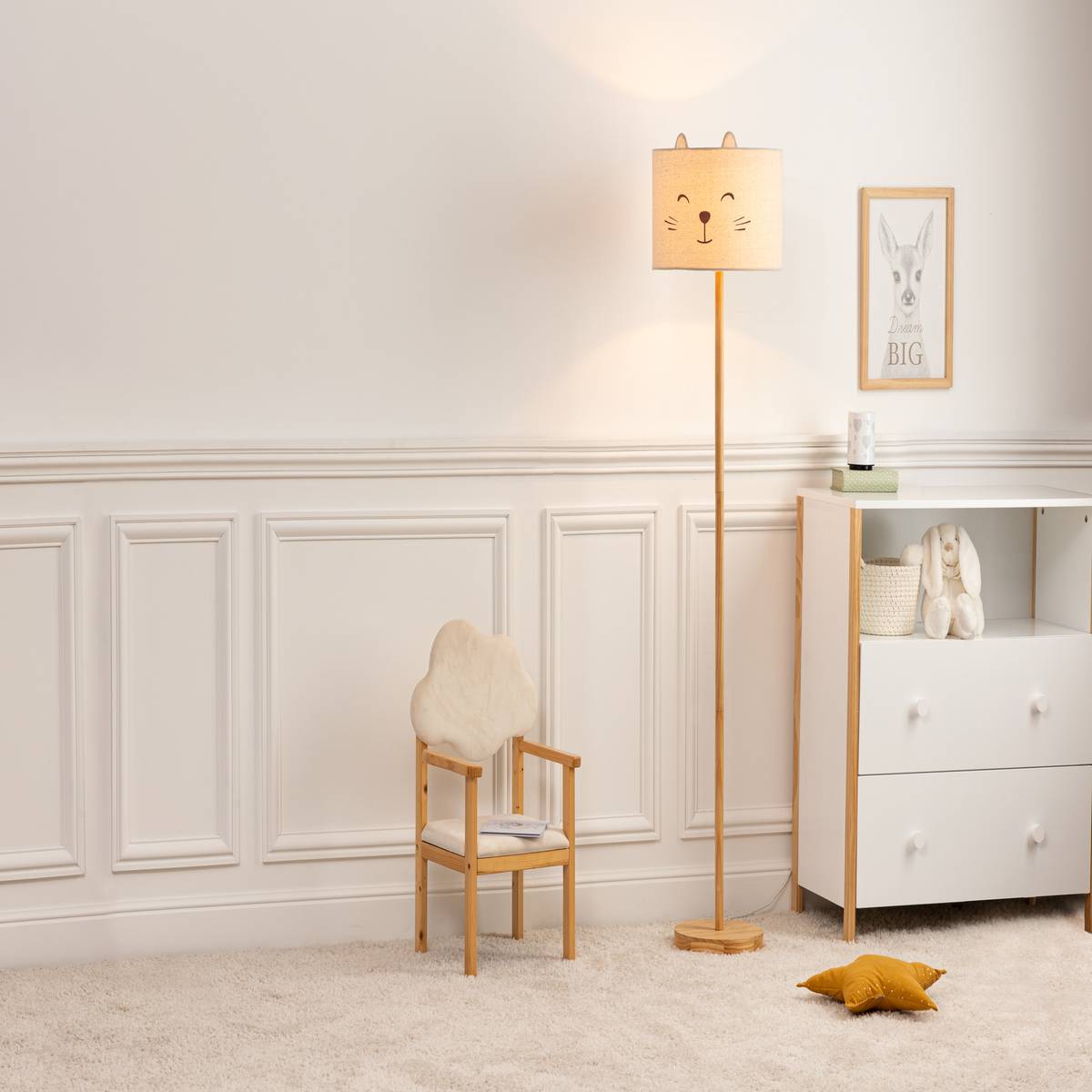 Kids' "Felix" floor lamp White, H.152 cm