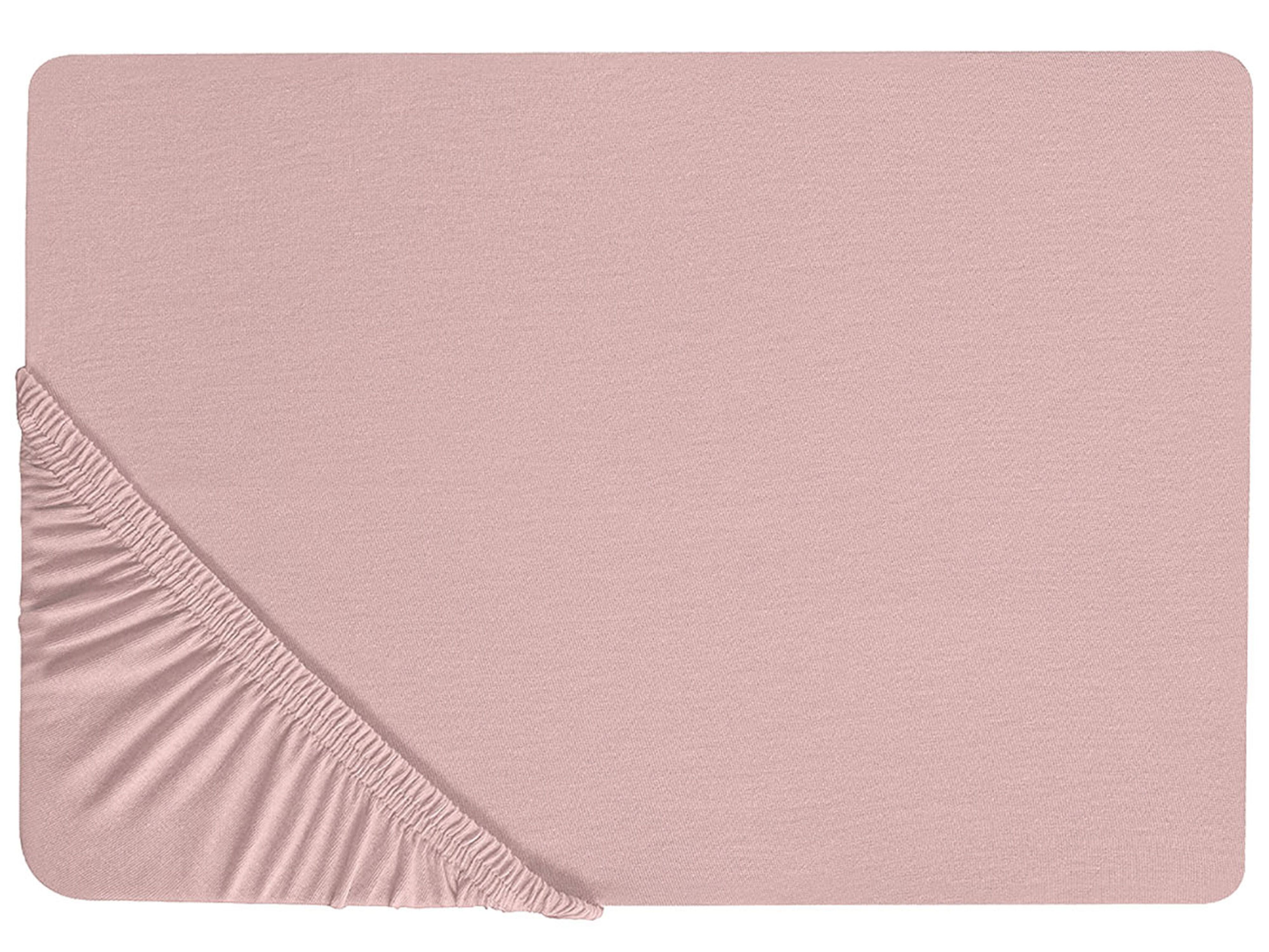 Fitted Sheet HOFUF Cotton 90 x 200 cm Pink