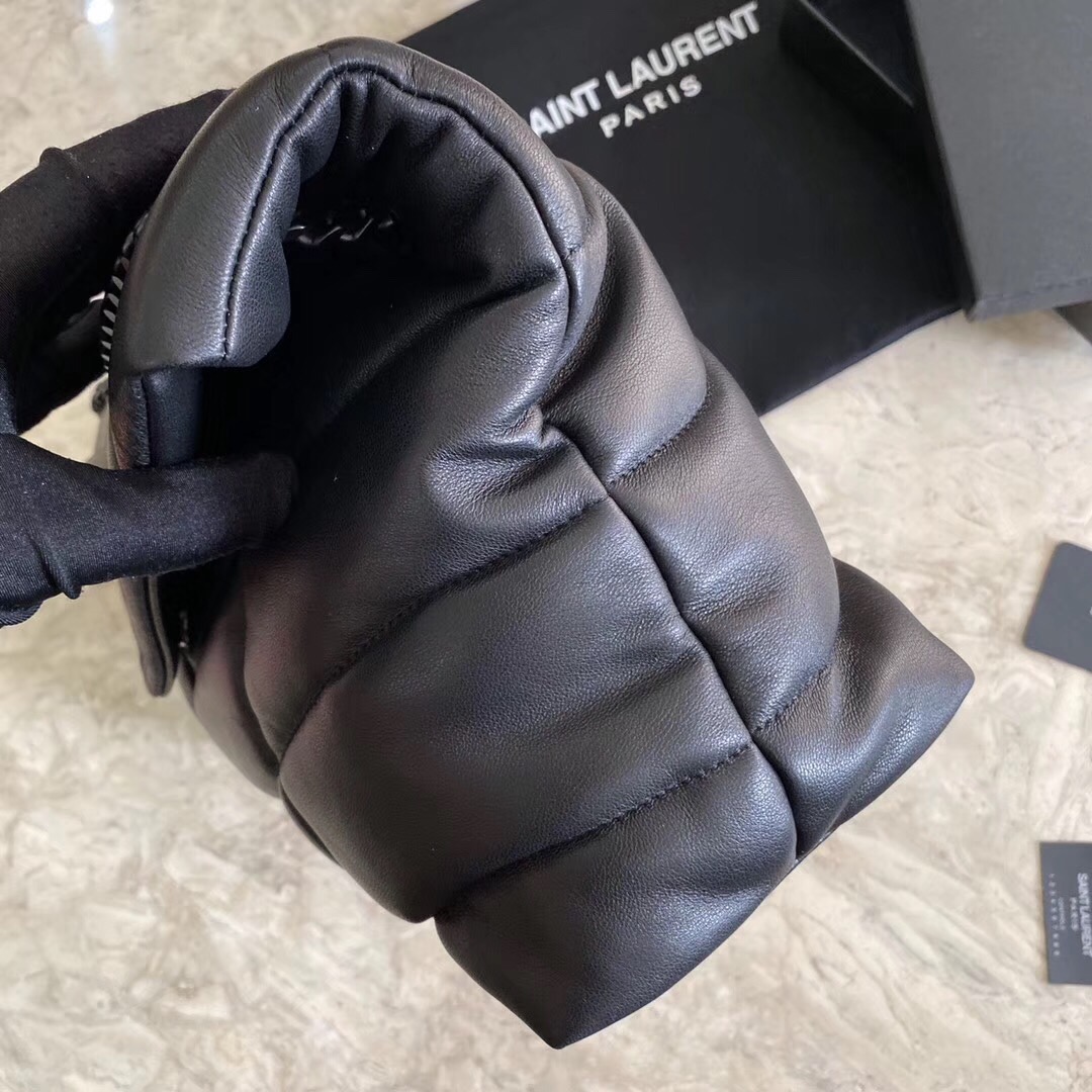 PUFFER SMALL BAG IN QUILTED SUEDE1:1High-quality replica