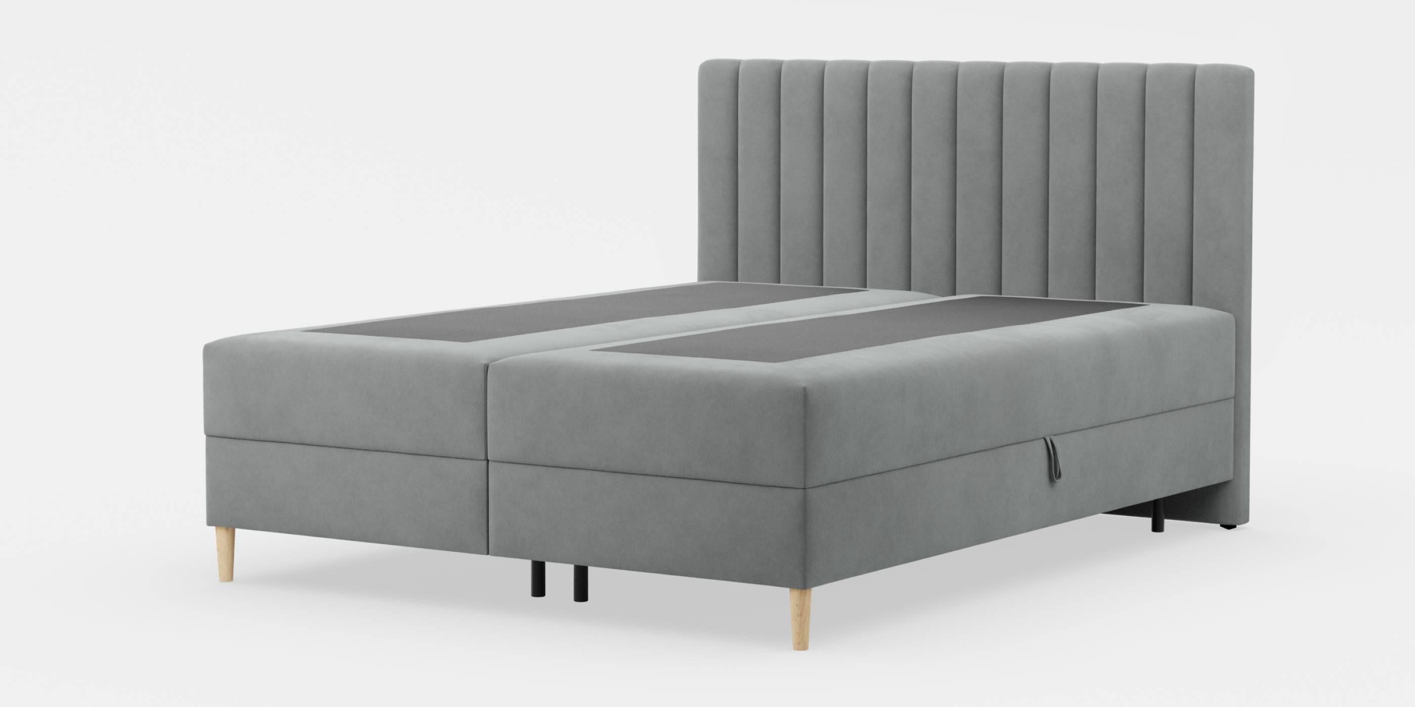 Blokker Novae Boxspring met Opbergruimte 180 x 200 cm - Grijs / Nature