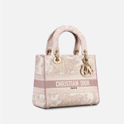 Christian Dior Medium Lady D-Lite Bag Pink, For Women, Women’s Handbags 24cm/9.5in CD M0565OTDT_M912