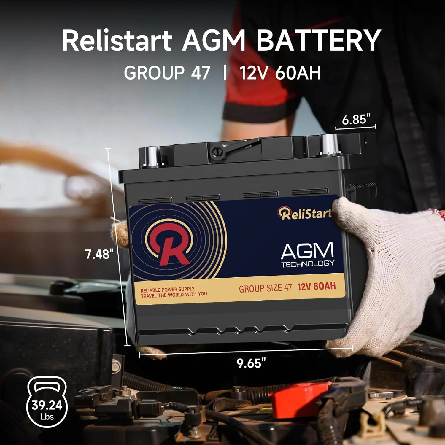 Relistart AUX14 Auxiliary Battery, 12V 14Ah AGM Battery, 200CCA, Rechargeable AGM Car Battery, Maintenance Free 36 Months Warranty - Image 10