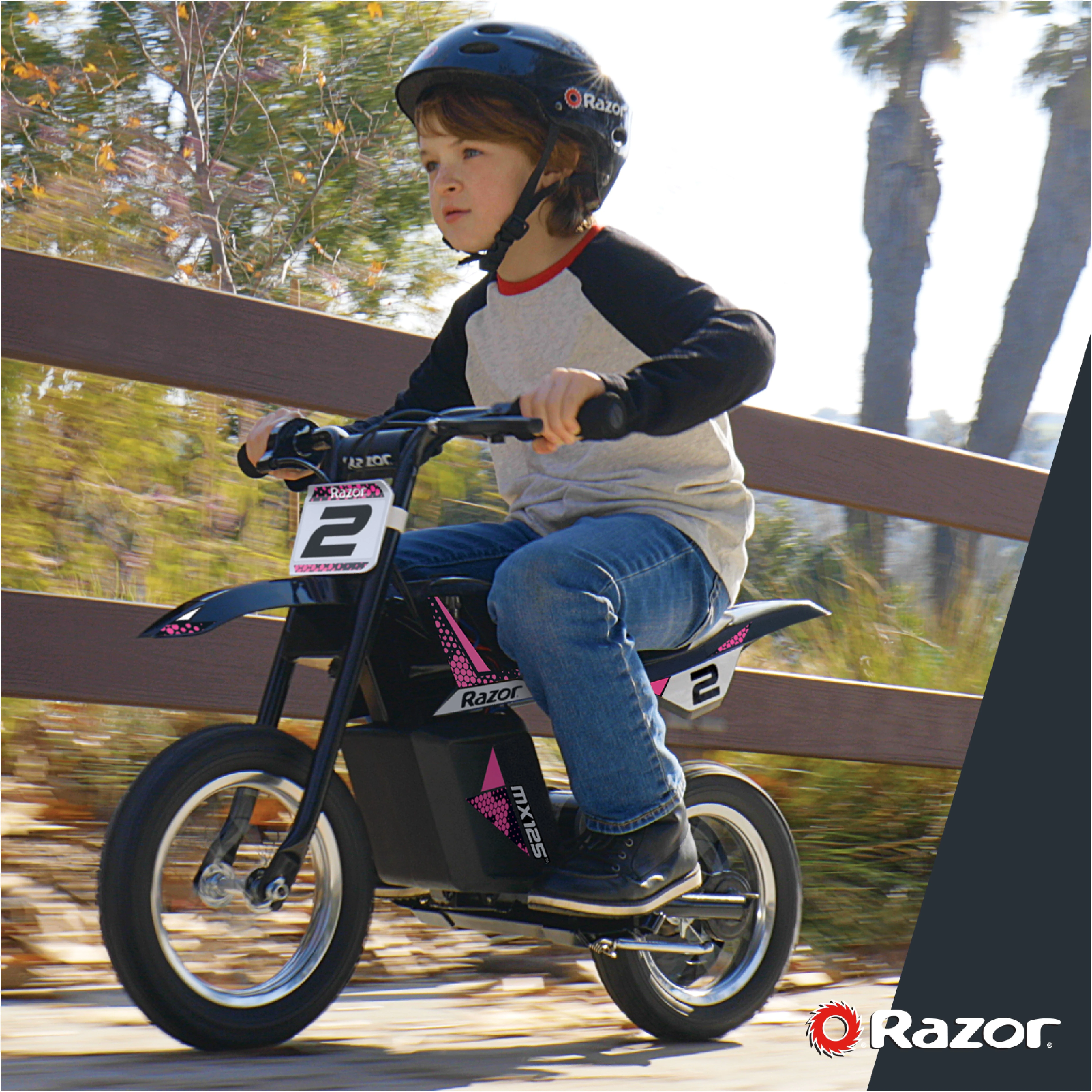 Razor Dirt Rocket MX125 Electric-Powered Dirt Bike - Black with Decal Included, for Child 5+ - Image 6
