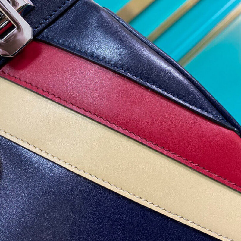 Replica Gucci Zumi Smooth Leather With Stripes Small Top Handle Bag 5697121:1High-quality replica