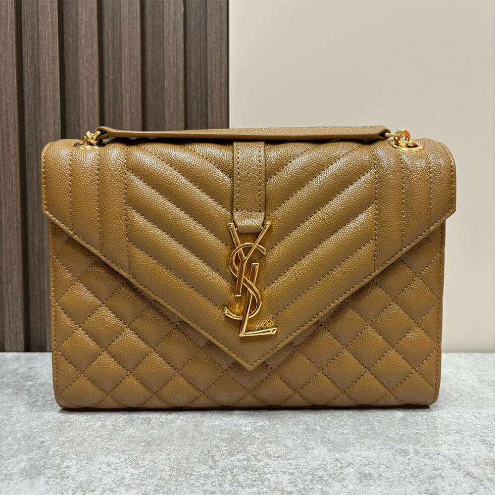 YSL Envelope Medium Bag in Grained Leather1:1High-quality replica