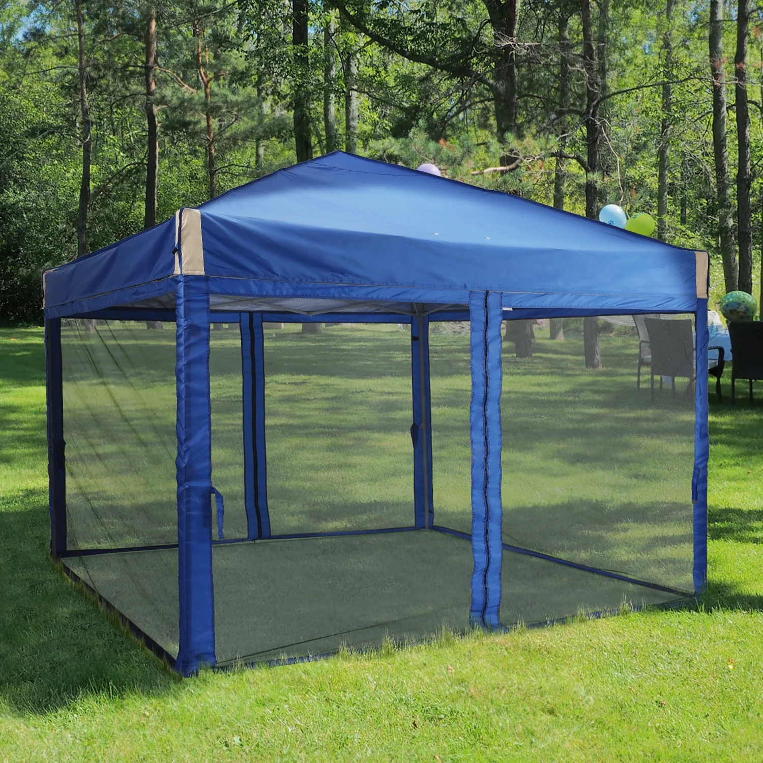Aoodor 12'x12' Pop Up Canopy with Removable Mesh Sidewalls, Outdoor Portable Instant Shelter Tent-Black - Image 13