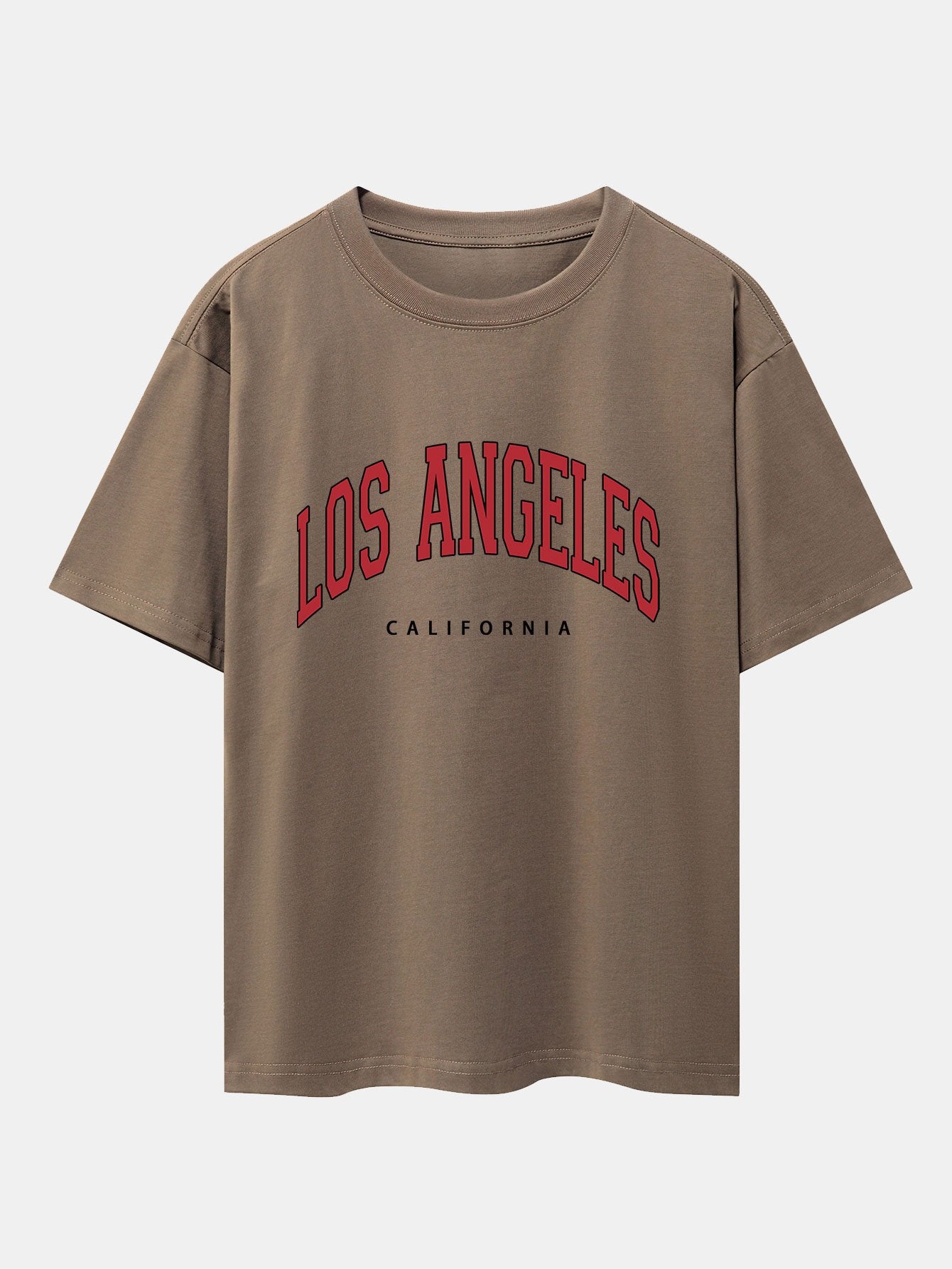 Los Angeles Print Drop Shoulder Oversize T-Shirt