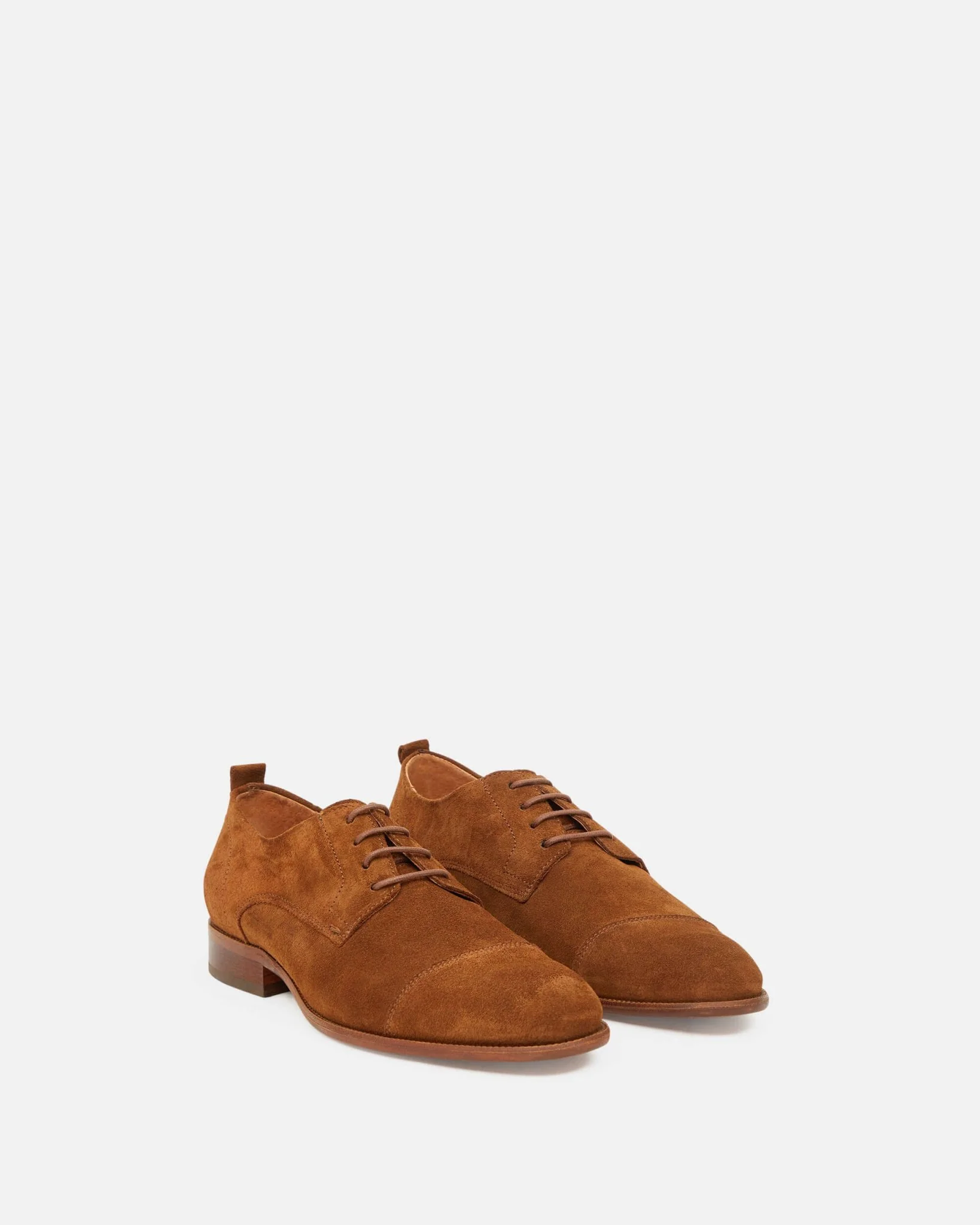 DERBIES KAMIL/VEL - En cuir velours cognac